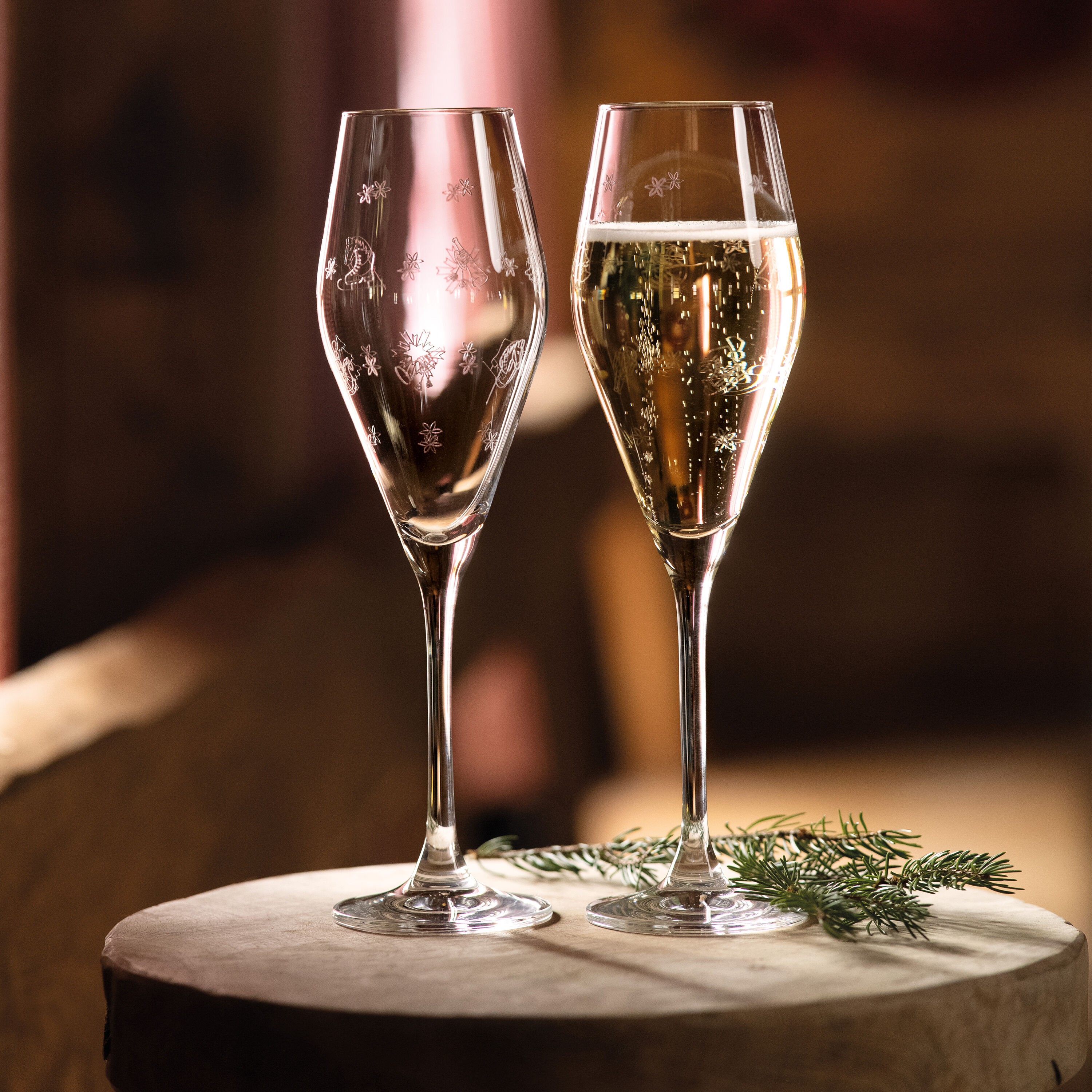 Toy's Delight Champagne glass - Clear, 4.1 oz, crystal glass