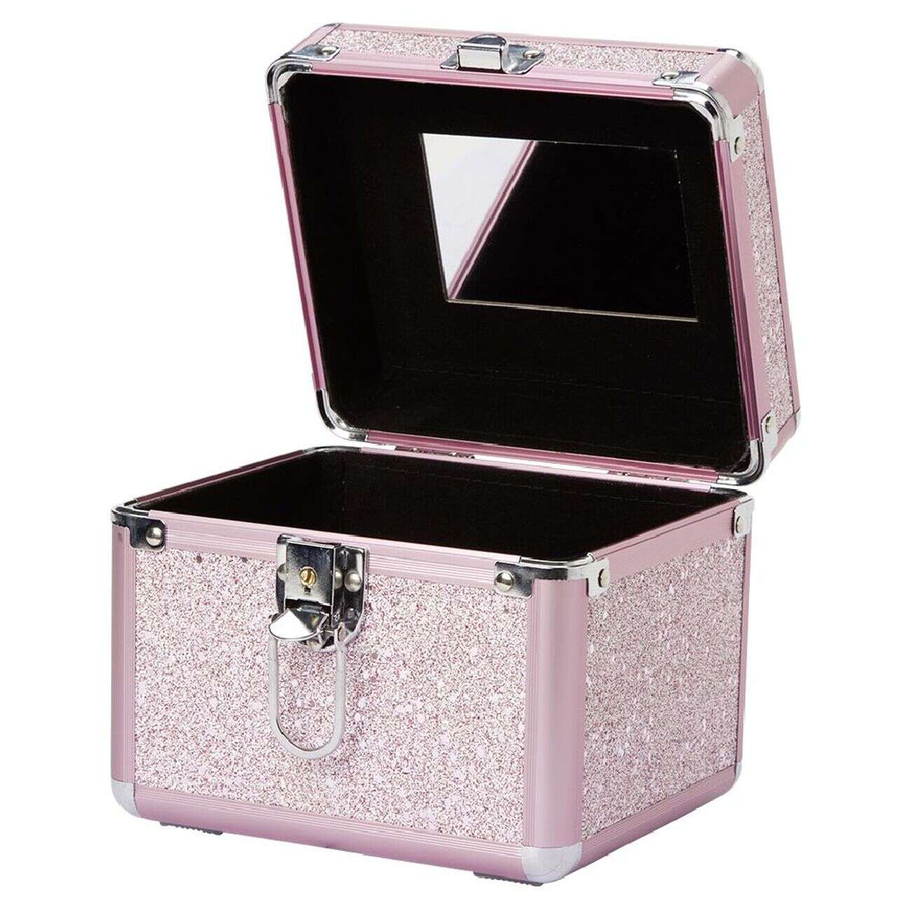 Vanity cosmétique rose à paillettes