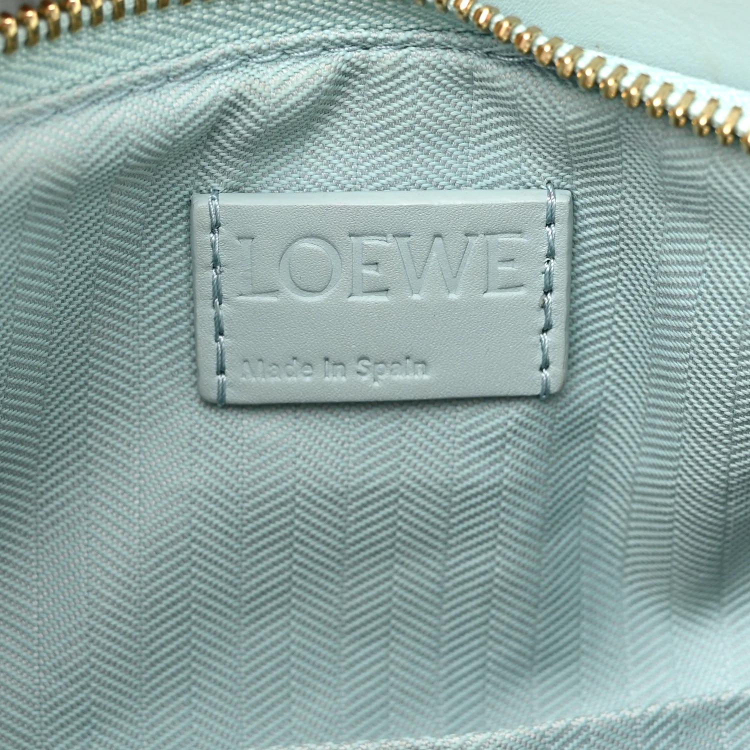Grained Calfskin Small Puzzle Bag Aquamarine