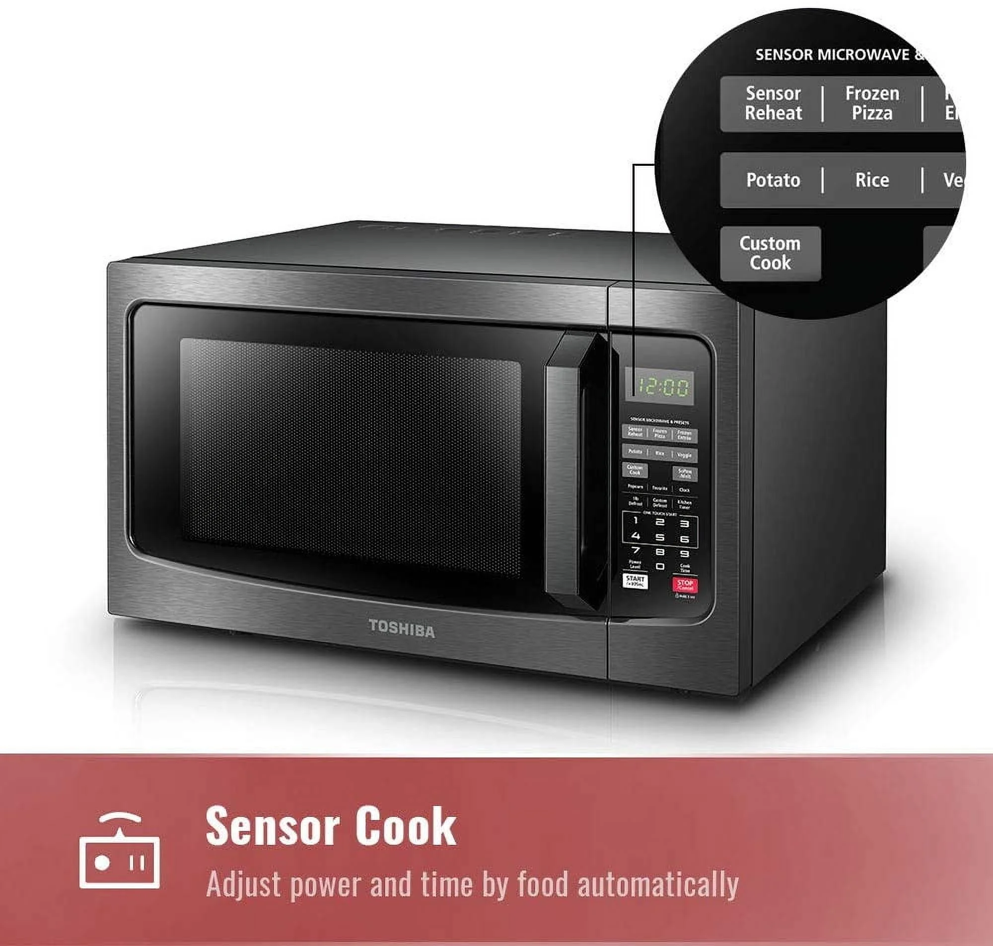1.2 cu ft Countertop Microwave Ovens in Stainless Steel(Silver) - Image 10
