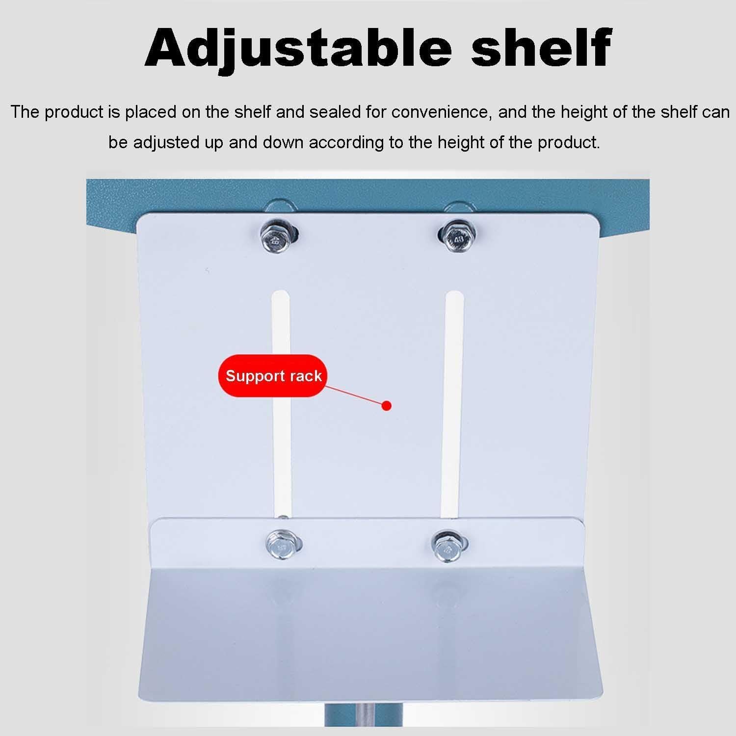 Commercial Foot Pedal Heat Sealer Machine, 35Mm Foot Pedal Impulse Sealer, Adjustable Height, for All Thermoplastic Plastic Foils-Double