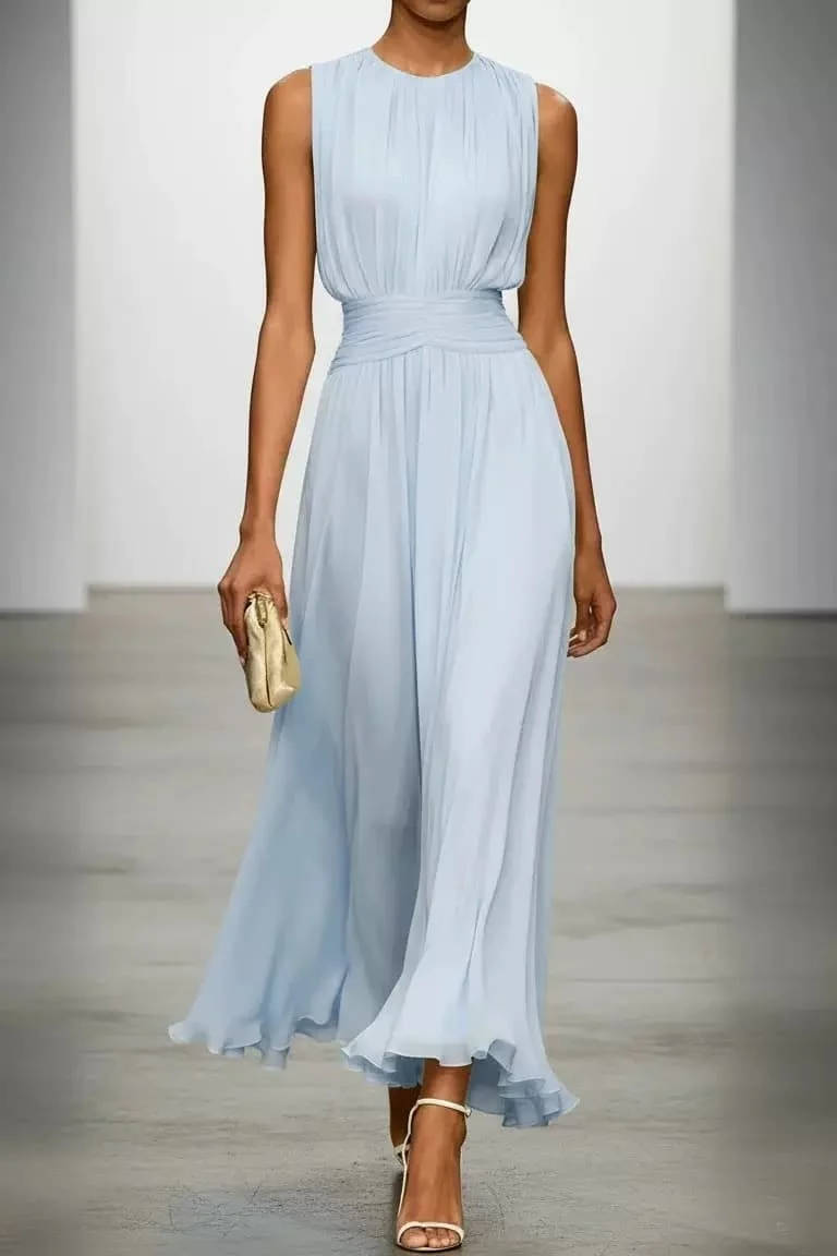 A-Line Ankle-length Chiffon Wedding Guest Dress