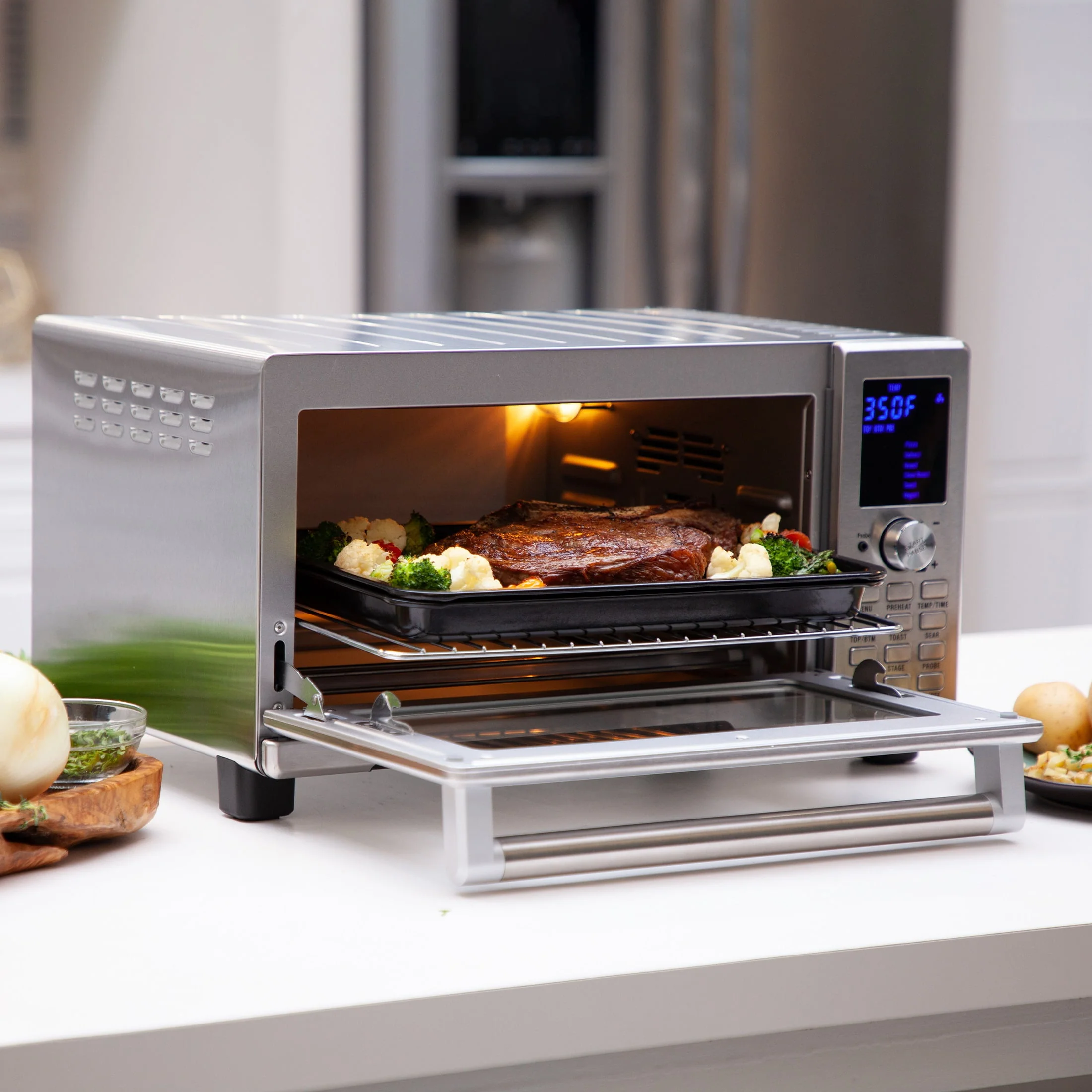 Nuwave Bravo XL Oven 1800 - Watt Stainless Steel Convection Oven 12 - in - 1 Smart Toaster Oven