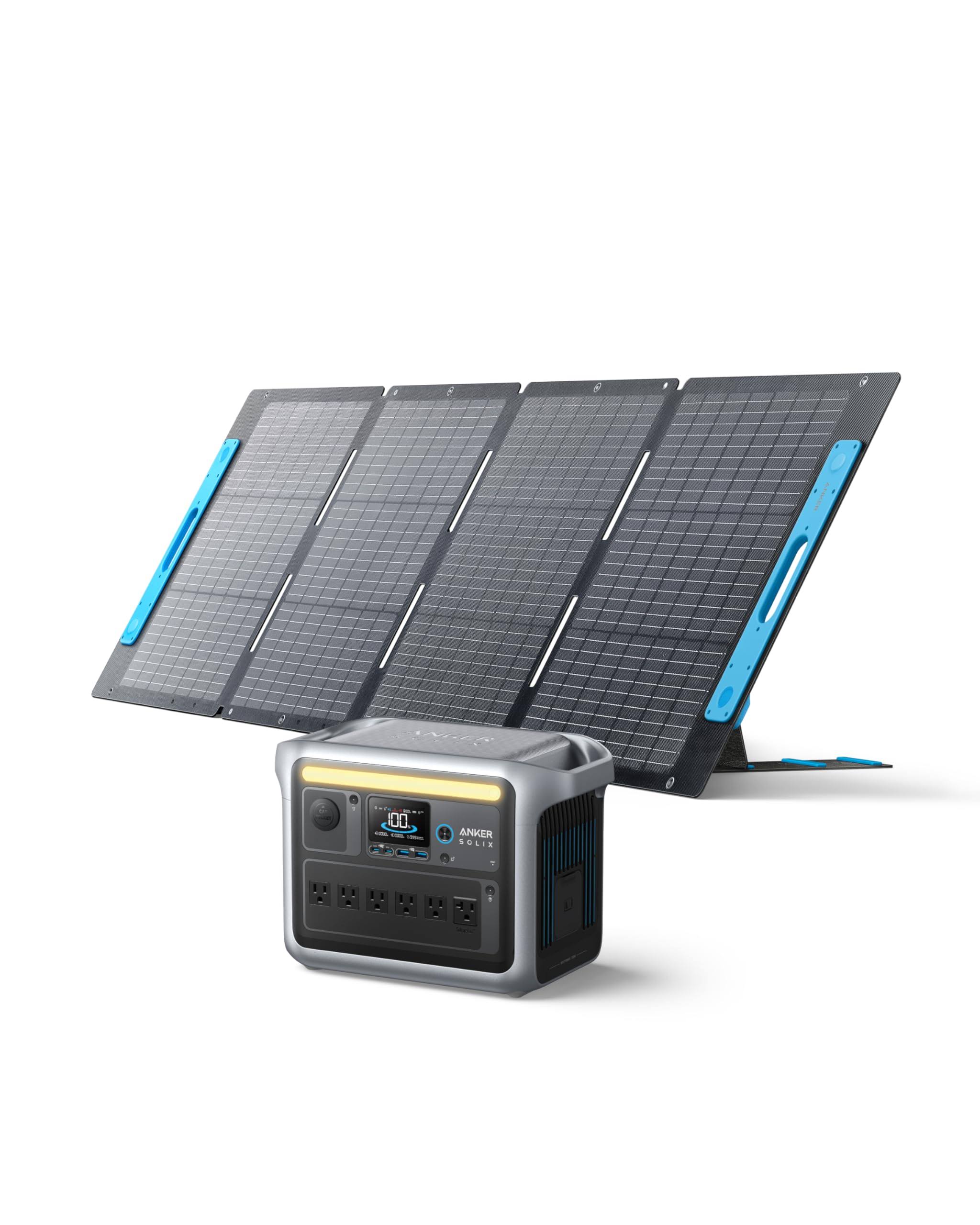 Anker SOLIX C1000 Portable Power Station with 200W Solar Panel. 1800W Solar Generator(200 W)