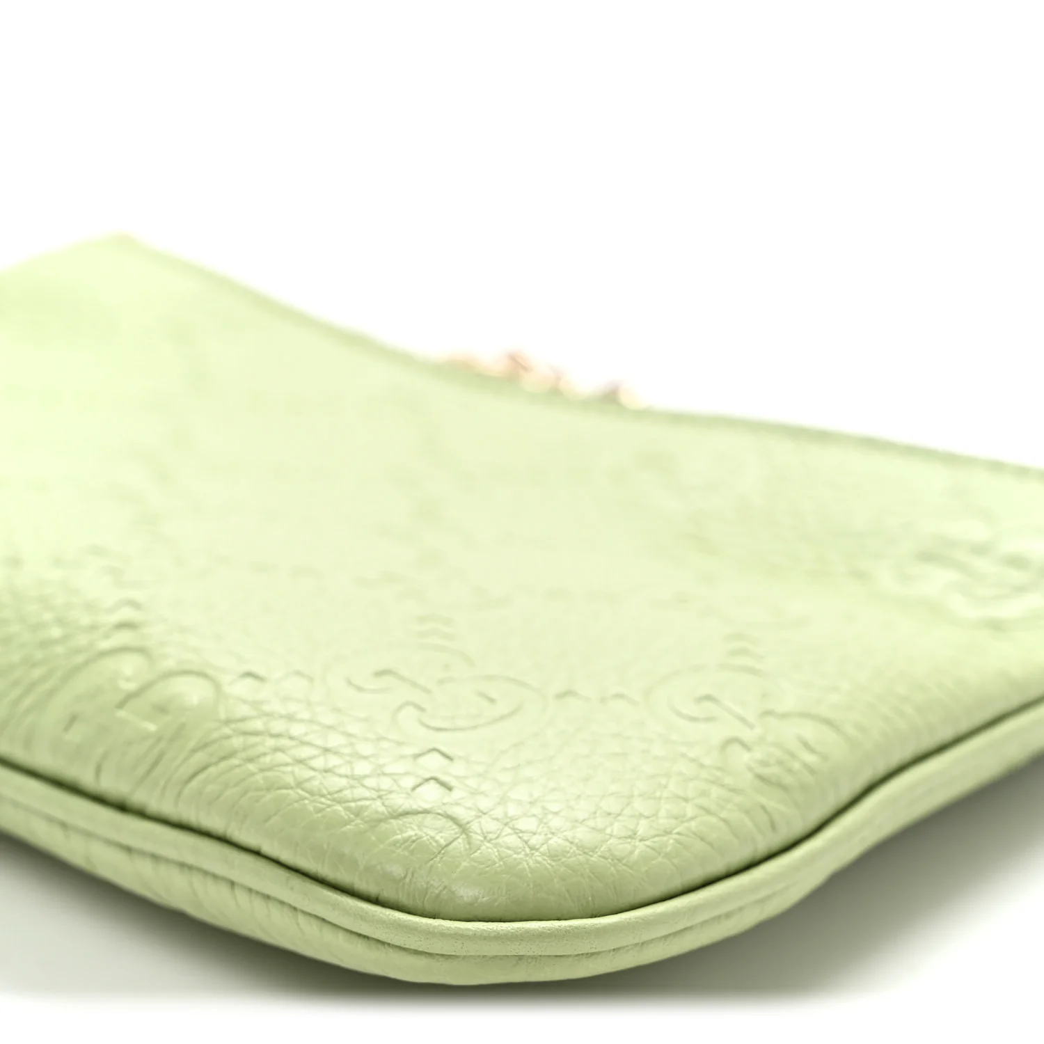 GG Grainy Calfskin Emblem Super Mini Shoulder Bag Sage Leaf