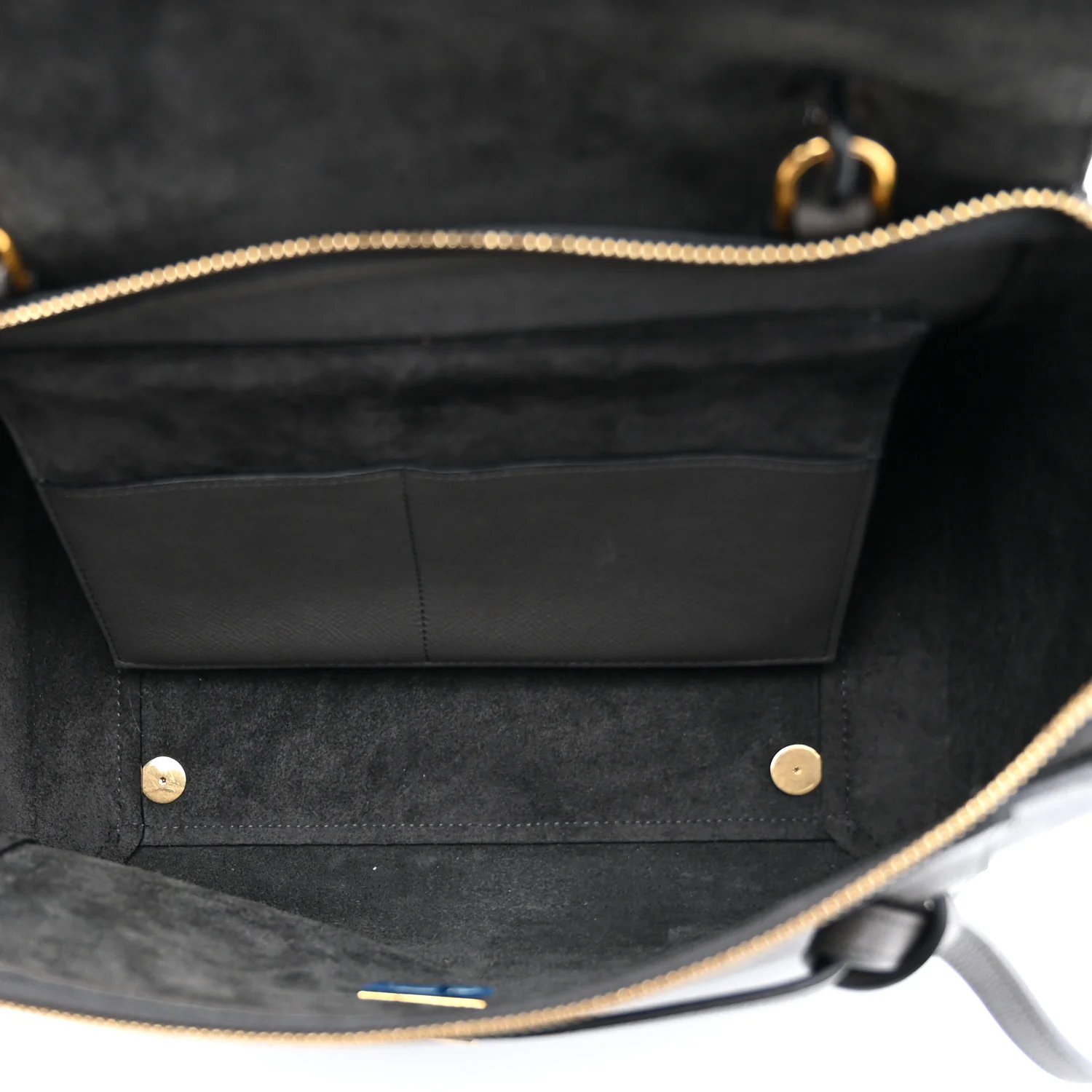 Grained Calfskin Mini Belt Bag Grey
