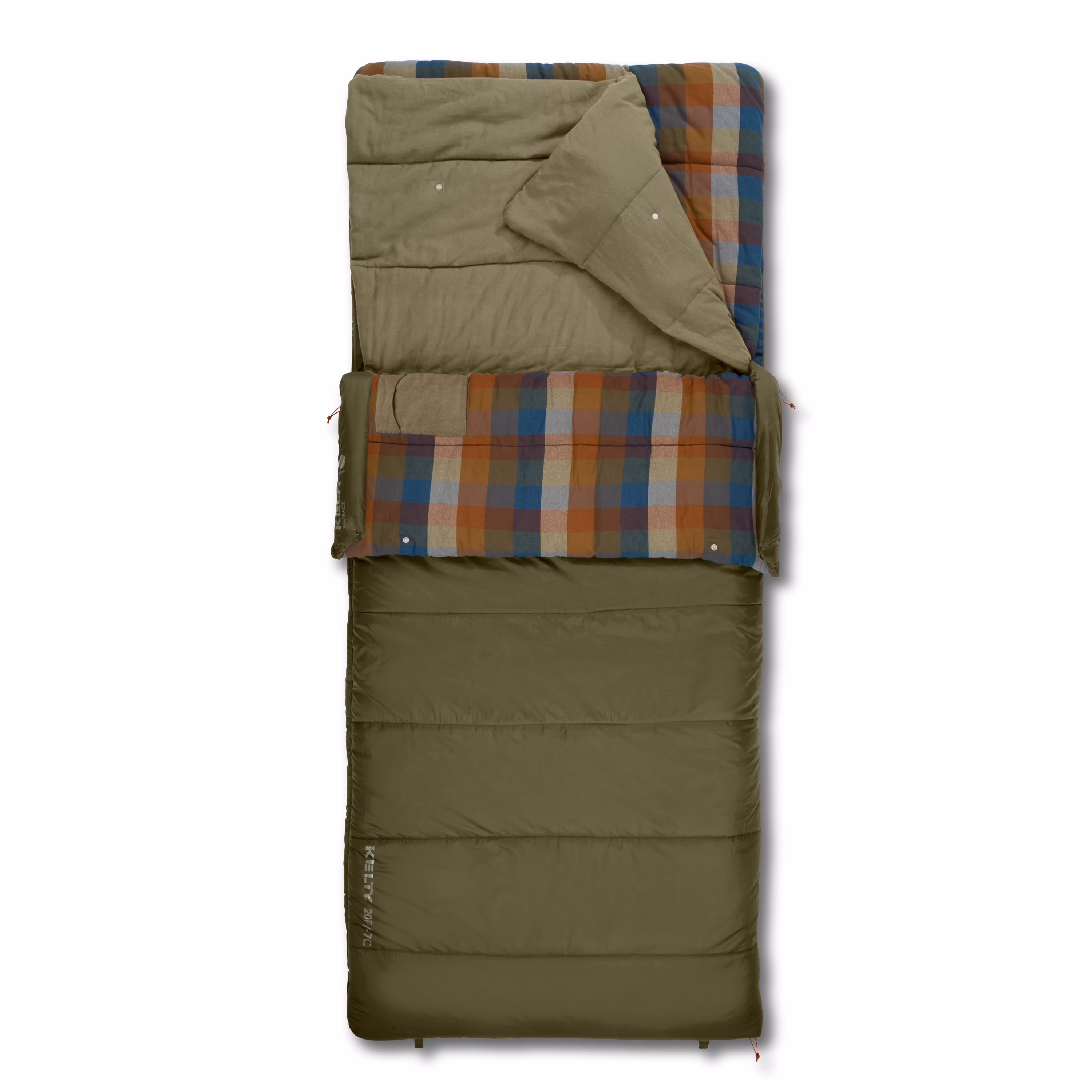 Wayback 20�� Degree Burnt Olive Organic Flannel, Eco Insulation(Burnt Olive)