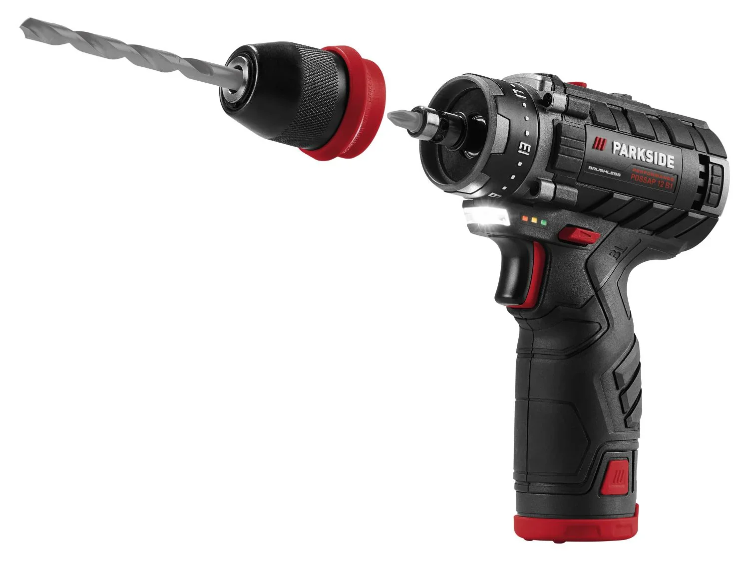 PARKSIDE PERFORMANCE Set perceuse-visseuse et visseuse  chocs sans fil + 2 batteries + chargeur, 12 V