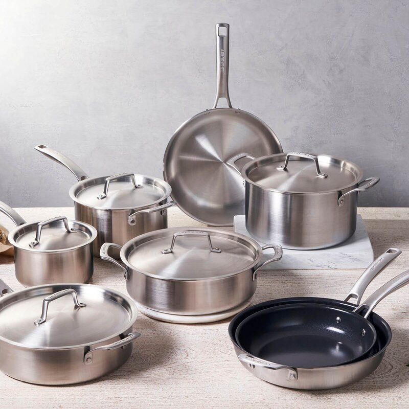 Essential 3-ply Stainless Steel grytesett 8 deler