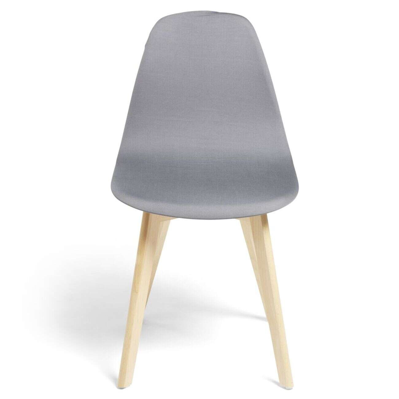 Housse de chaise 45x40xH45cm Lot de 2 (2 modèles gris ou blanc)