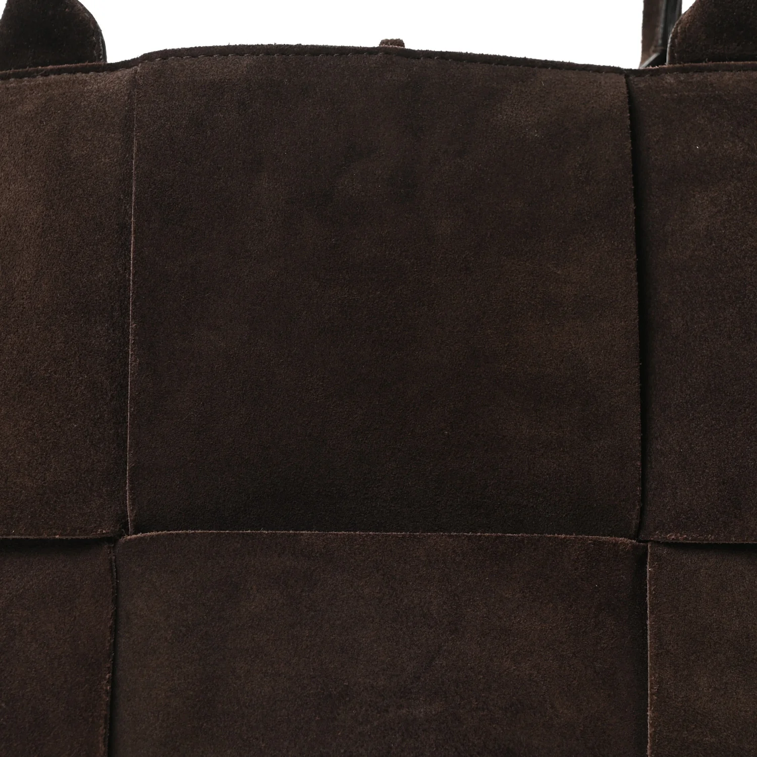 Suede Maxi Intrecciato Small Arco Tote Fondente