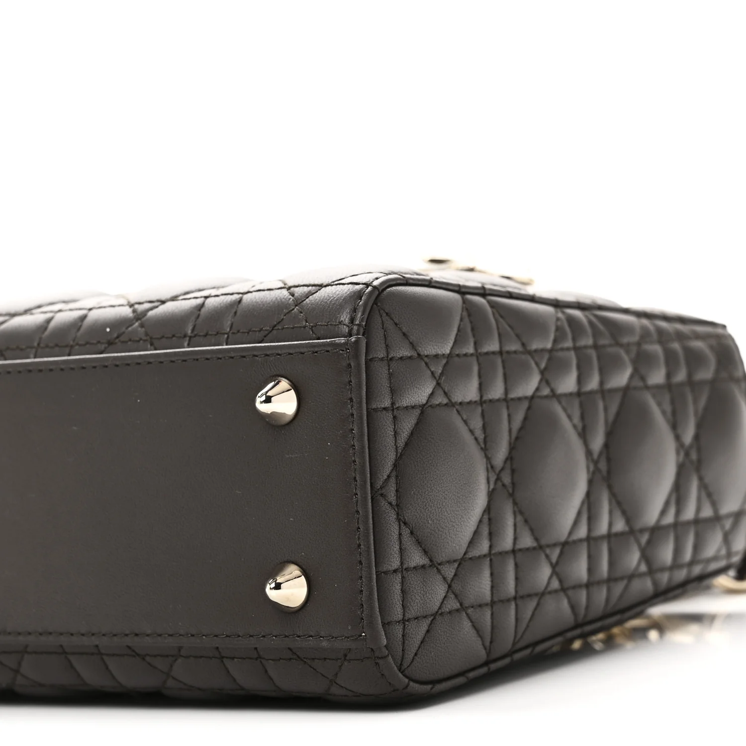 Lambskin Cannage Small My ABCDior Lady Dior Dark Brown