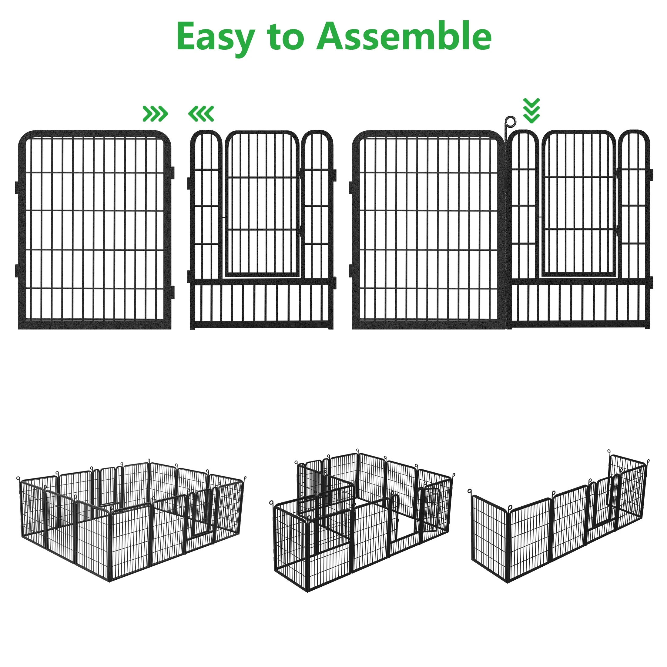 Garden Fence with Gate Fencing No Dig Fence Panels 30ft(L)��32in(H) for Yard Animal Barrier Decorative Garden Fencing for Backyard Patio Garden Fences and Borders for Dogs(14/32 in) - Image 8