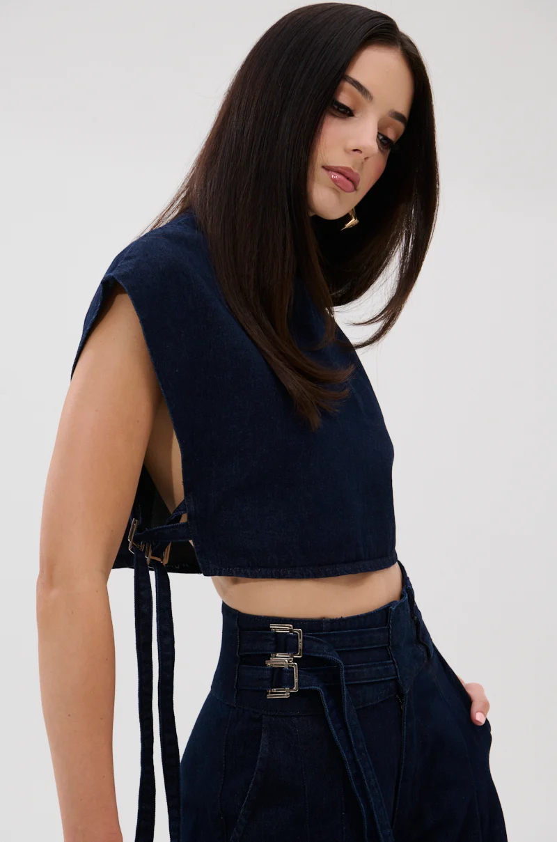 YOU A REAL ONE DENIM BLOUSE - Akira Store