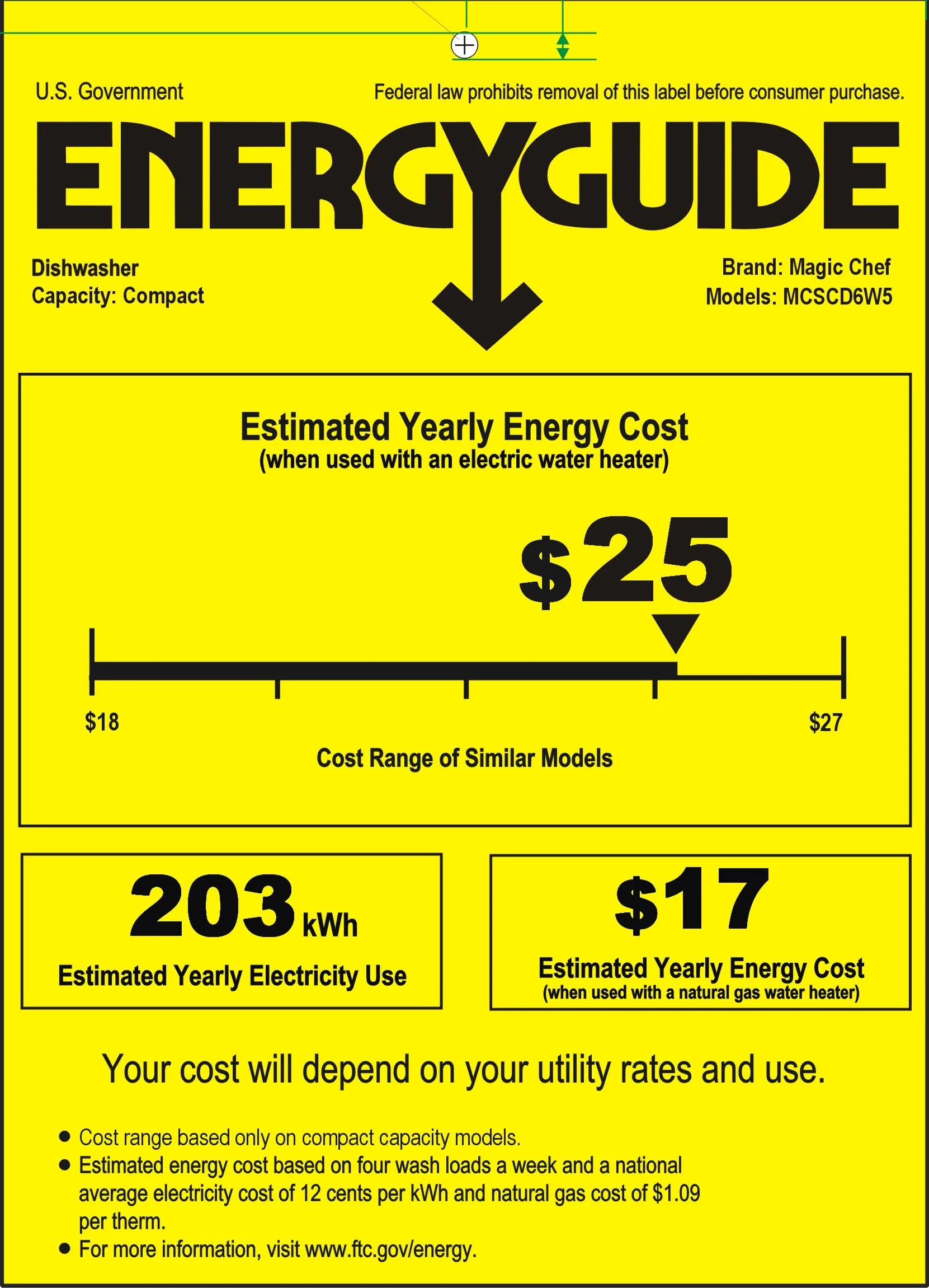 Energy Star 6-Place Setting Countertop Dishwasher (Model MCSCD6W5) Fits under cabinetry as it sits 17.2" Tall(White) - Image 8