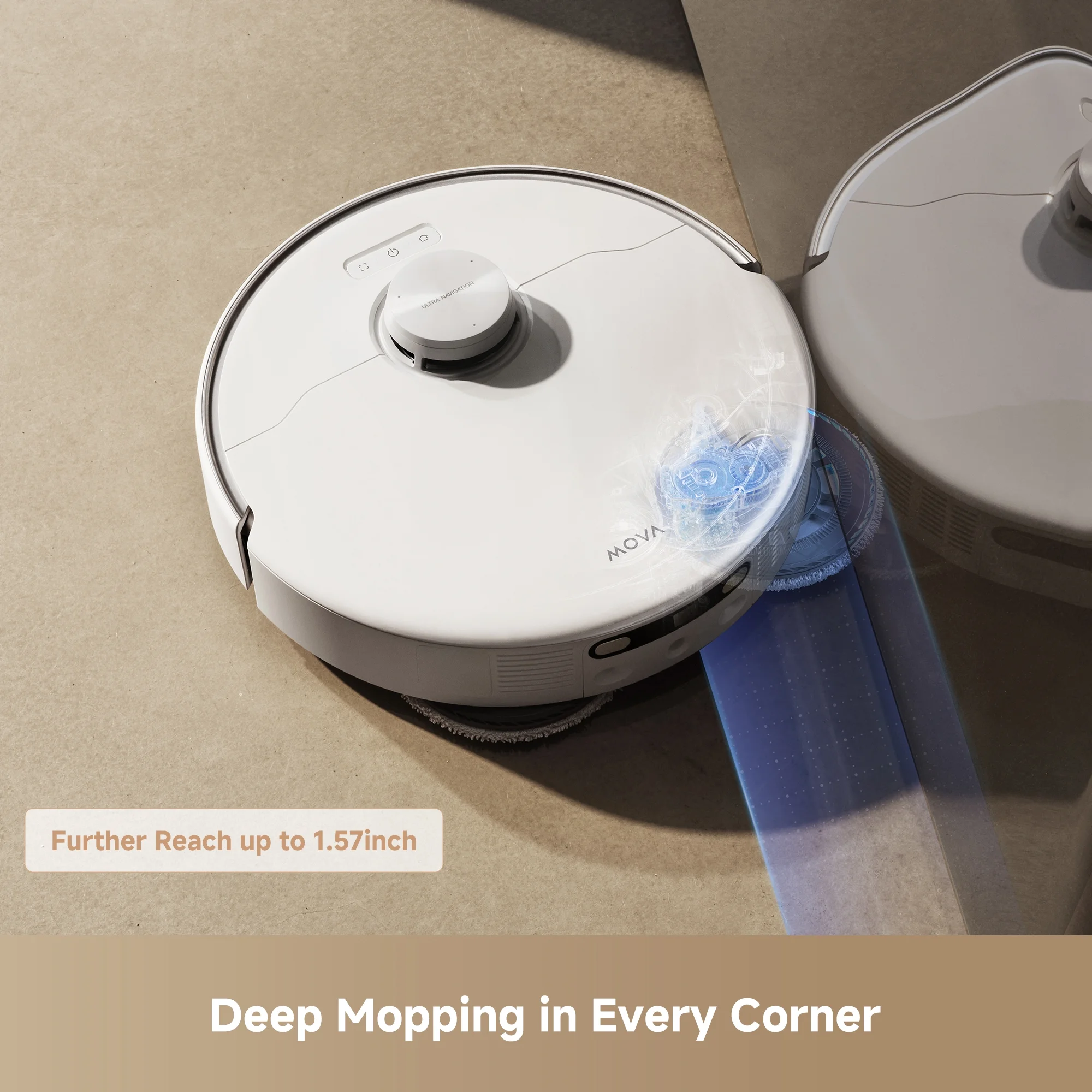 P50 Pro Ultra Robot Vacuum Cleaner RemovableLiftable Mop,Anti-Tangle,Self DryingCleaning(White) - Image 10