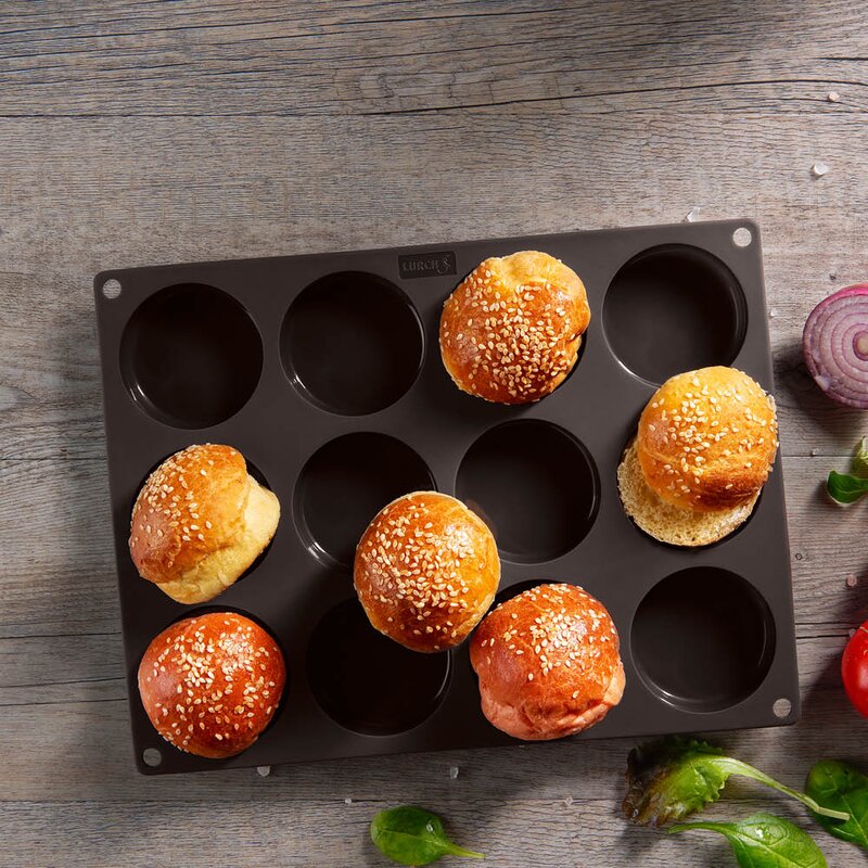 Flexiform BurgerBun bakeform til 12 stk hamburgerbrød à 6 cm