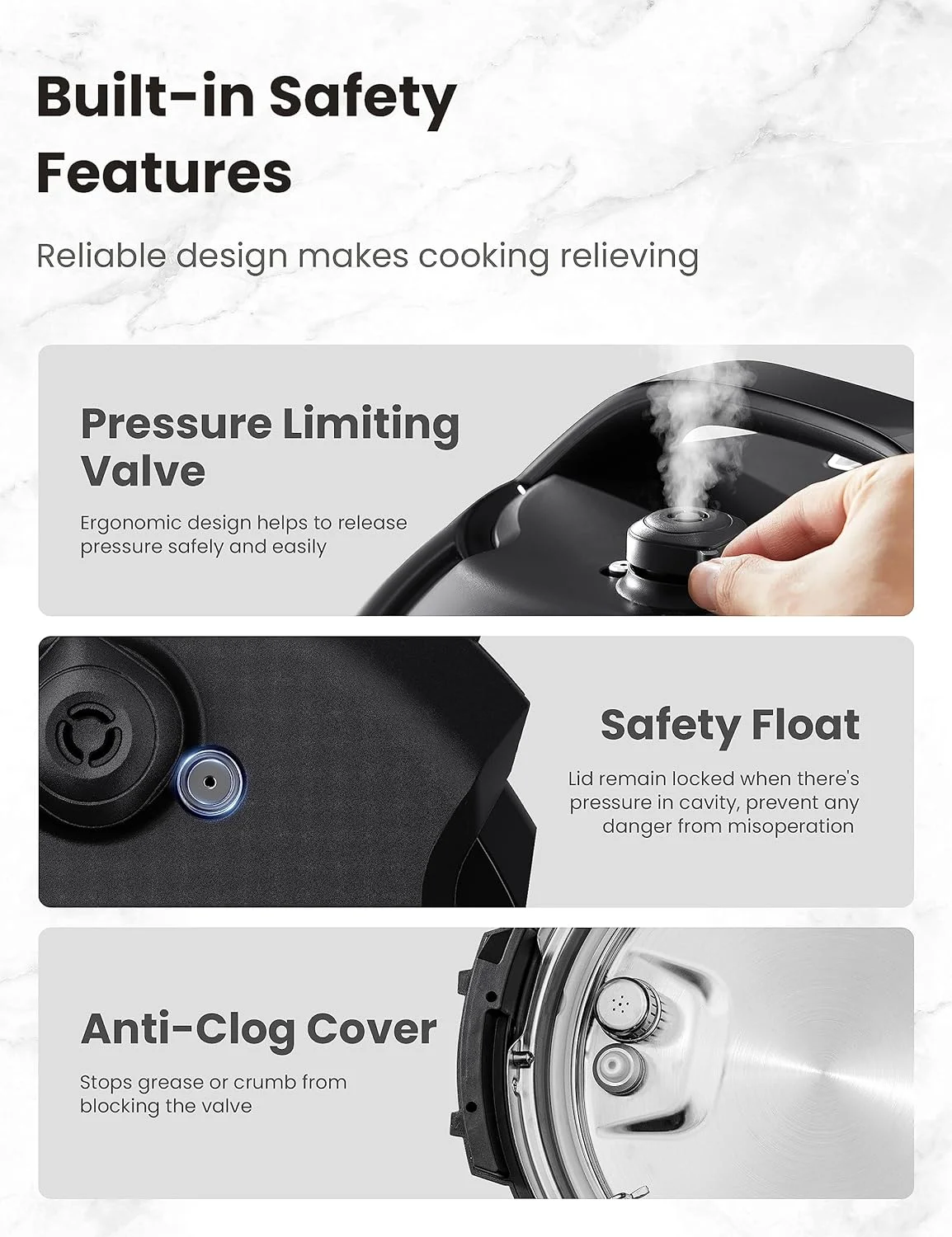 COMFEE 6QT Electric Pressure Cooker, 9 - in - 1 Instant Multi Cooker Olla de Presion Rice Cooker Slow Cooker Steamer Saut Yogurt Maker Non - Stick Pot