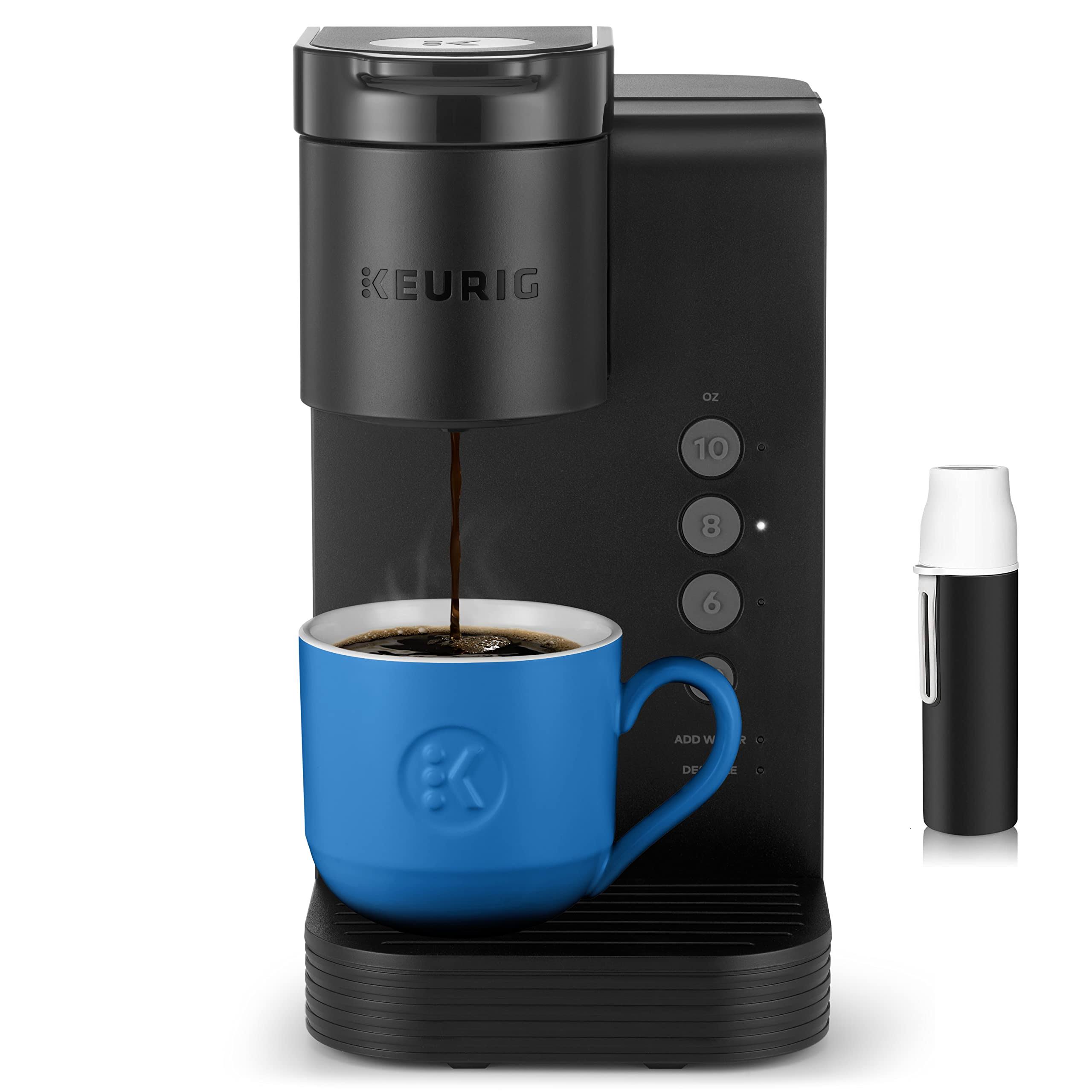 Keurig K-Express Essentials Coffee Maker, Single Serve K-Cup Pod Coffee Brewer, Black - 3 Cup Sizes 6, 8, 10oz, 36 oz Removable Reservoir - BROAG RA