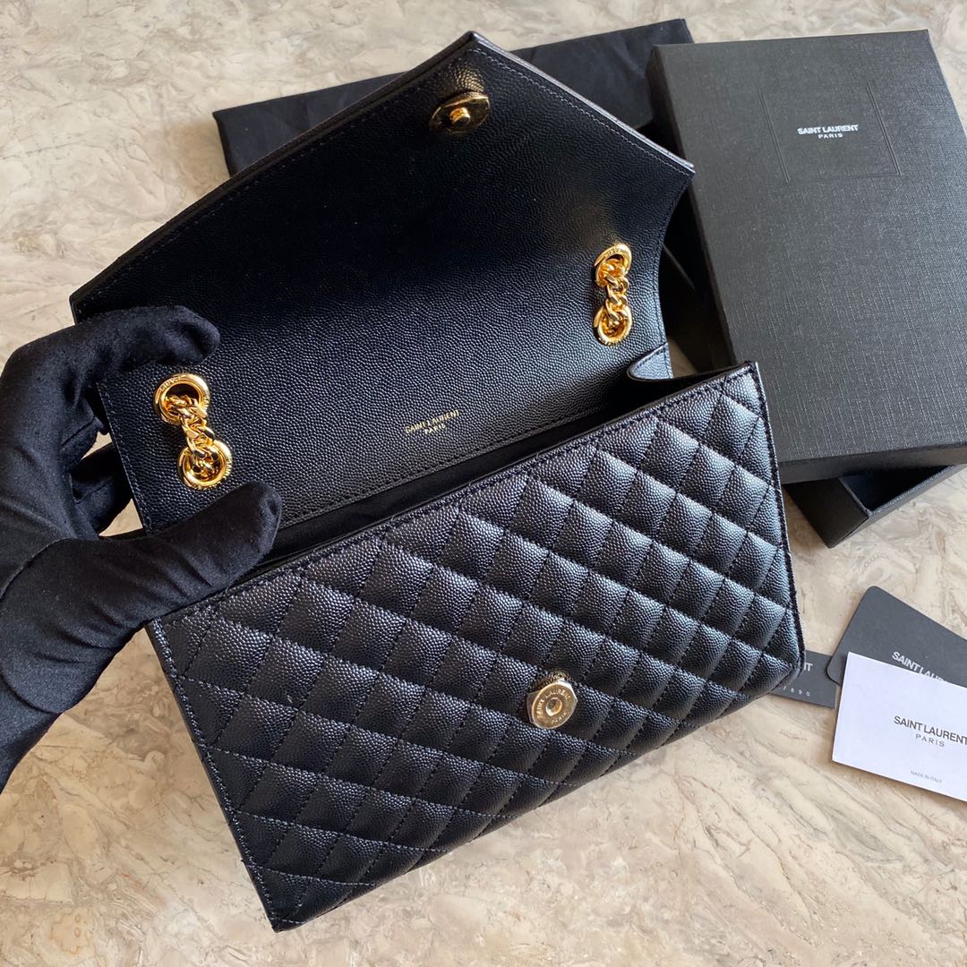 Y  Envelope Medium Bag In Mix Matelasse Grain  De Poudre Embossed Leather