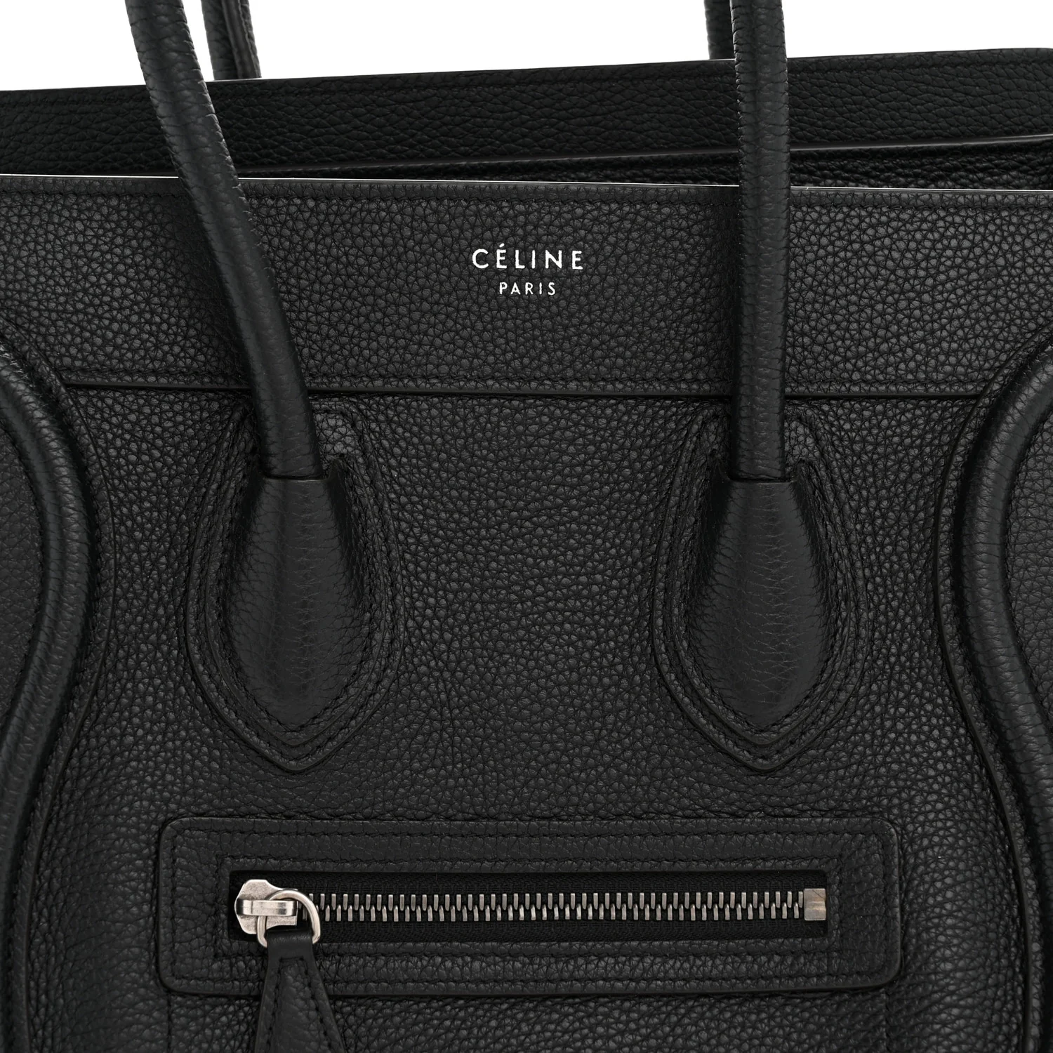 Drummed Calfskin Micro Luggage Black