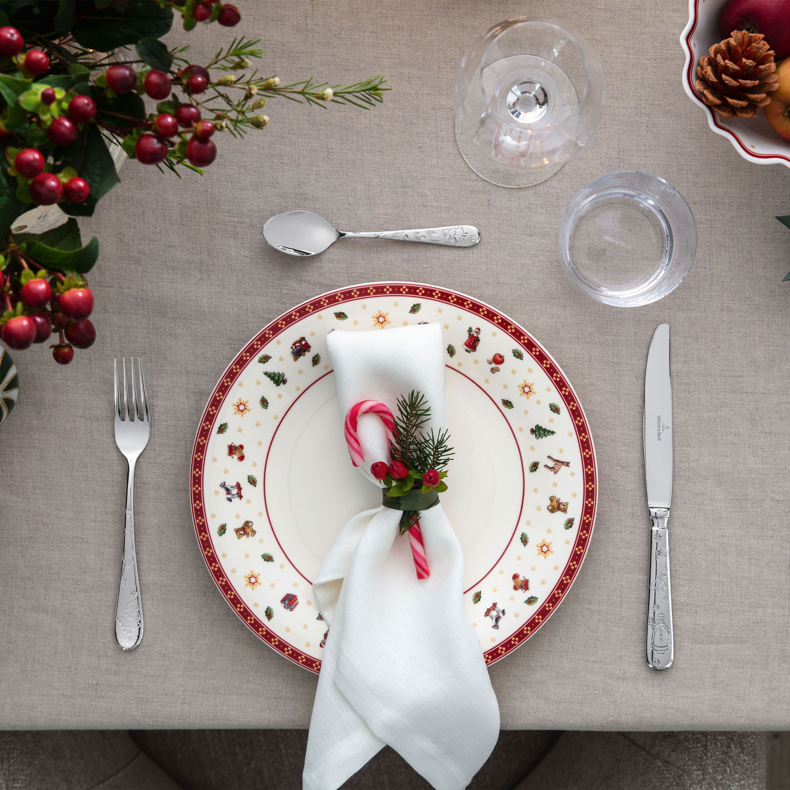 Toy's Delight Dinner plate - Red, 10.6'', Premium Porcelain
