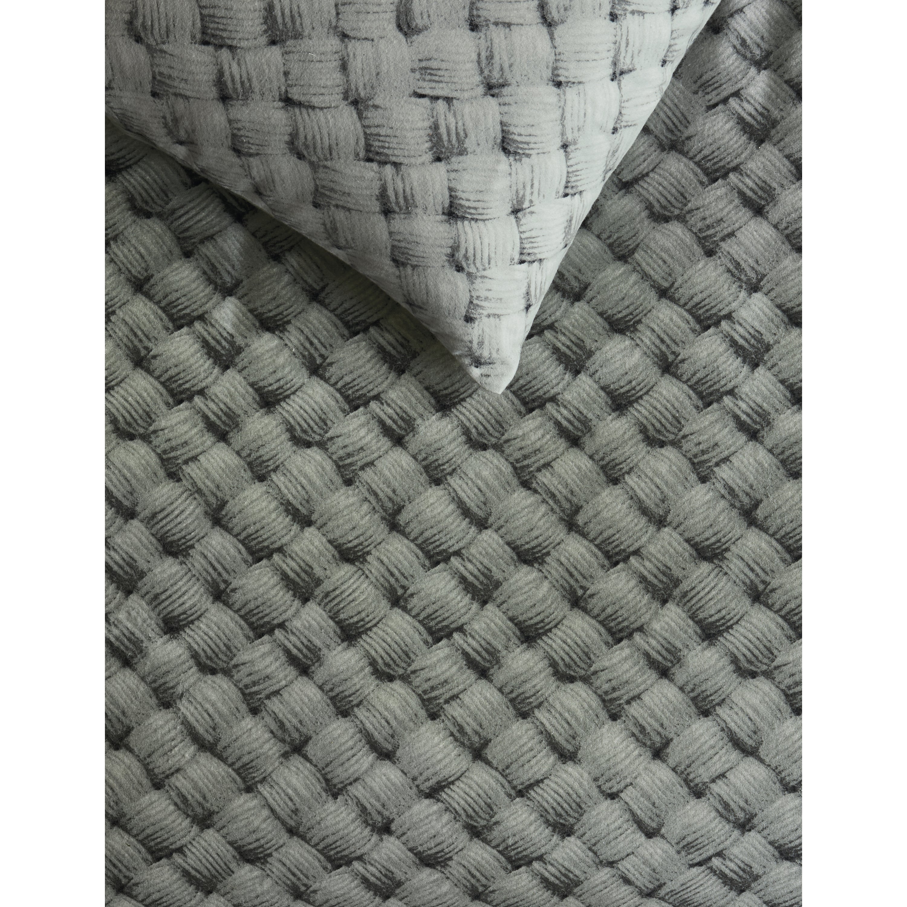 Rivièra Maison Woven Wool Dekbedovertrek 200 x 200/220 cm - Groen