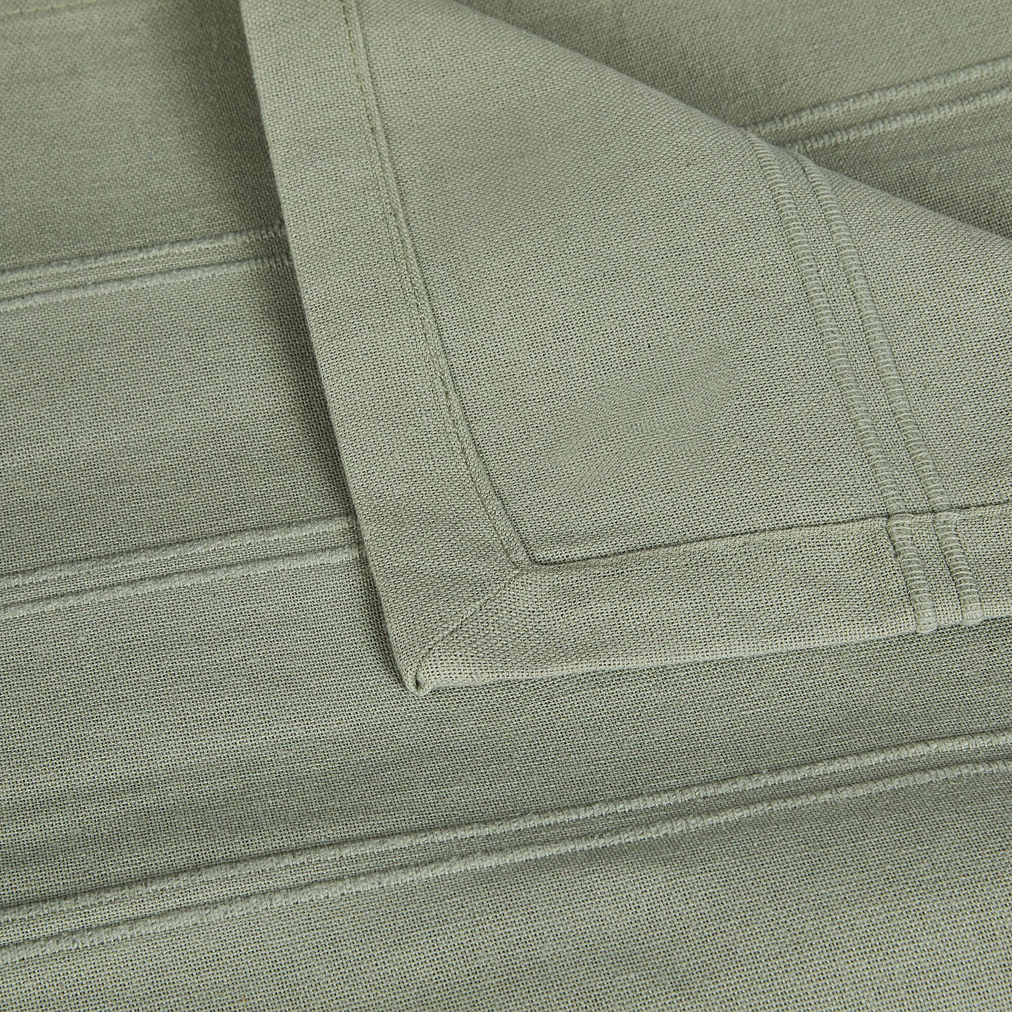 BELCODENE - Couvre-lit tissé en coton 230x250cm - vert olivier