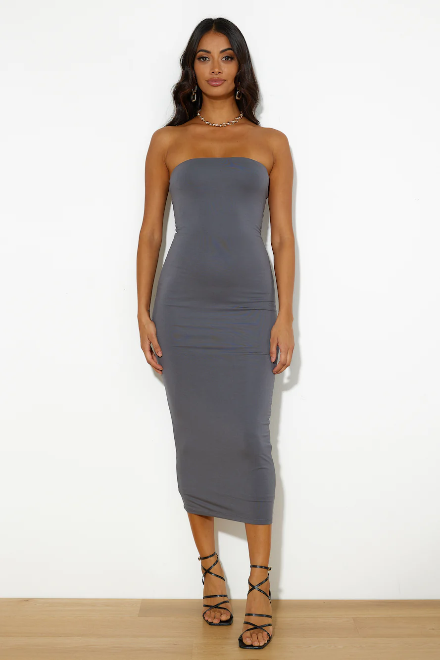 Repeated Wear Maxi Dress Charcoal