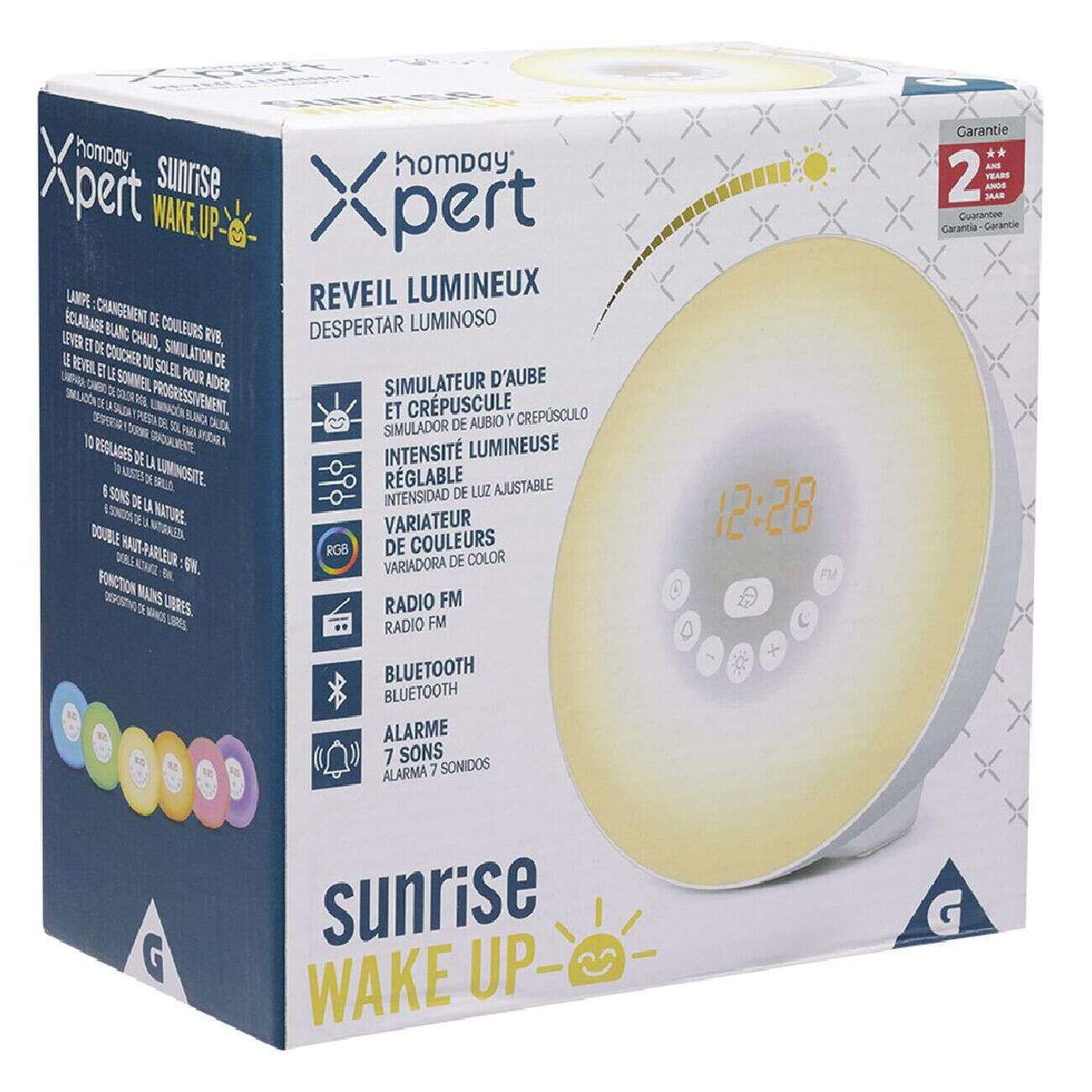 Radio réveil lumineux connecté Homday Xpert