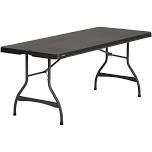 Lifetime 6 Foot Rectangle Folding Table, Indoor/Outdoor Commercial Grade, Black (280350), Black/Gray