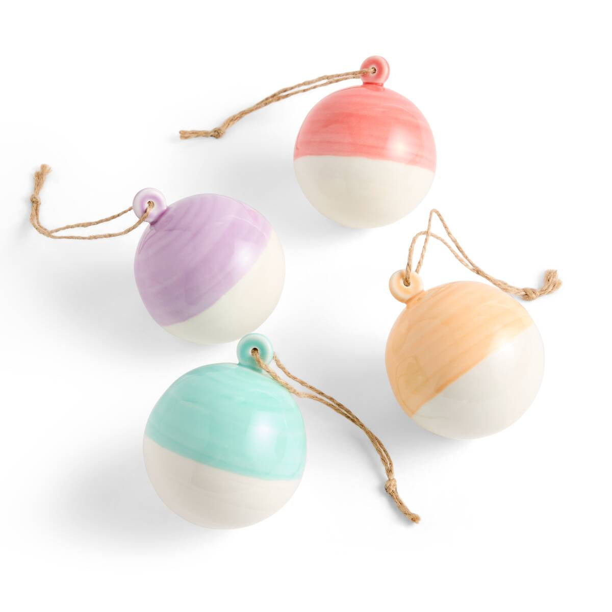 1815 Christmas Round Glaze Ornament, Set of 4