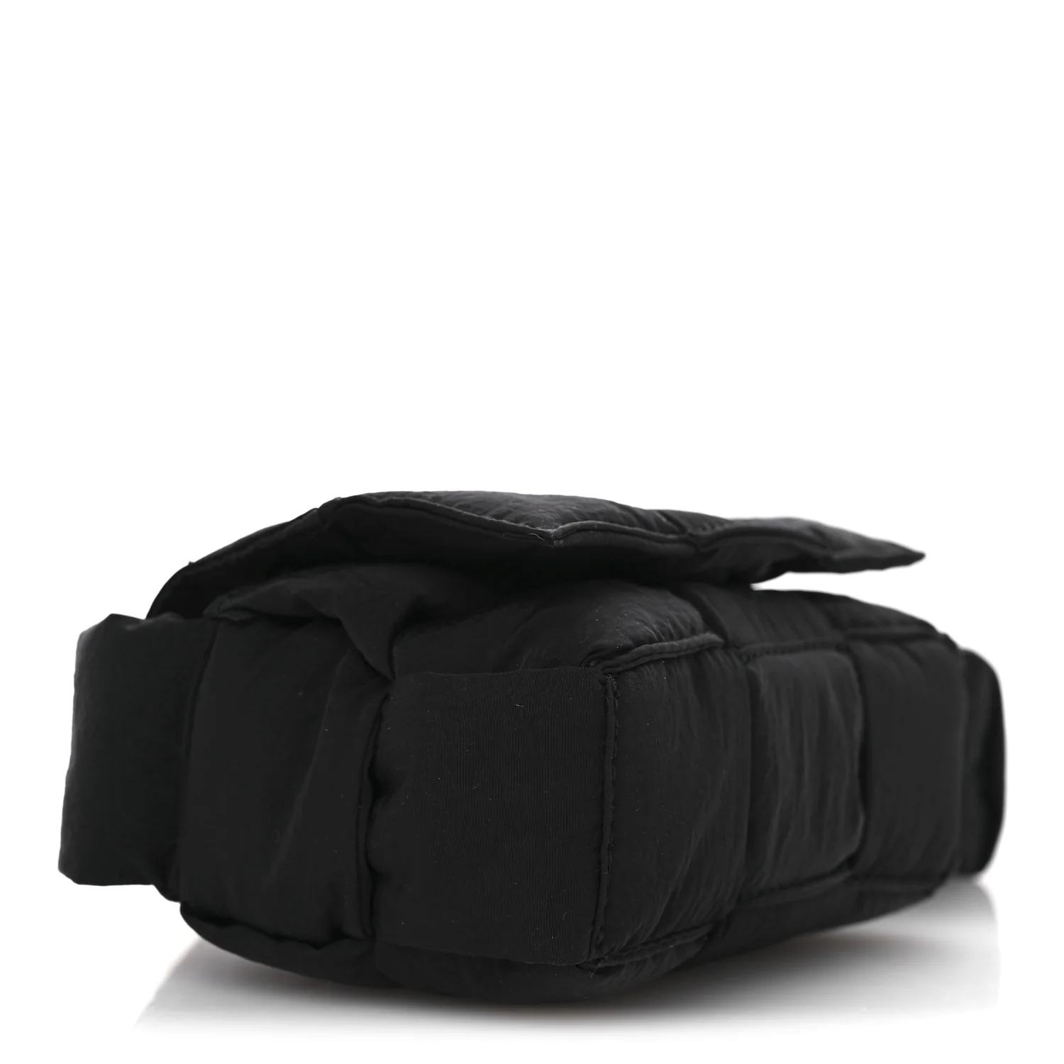 Nylon Intrecciato Padded Tech Candy Cassette Bag Black