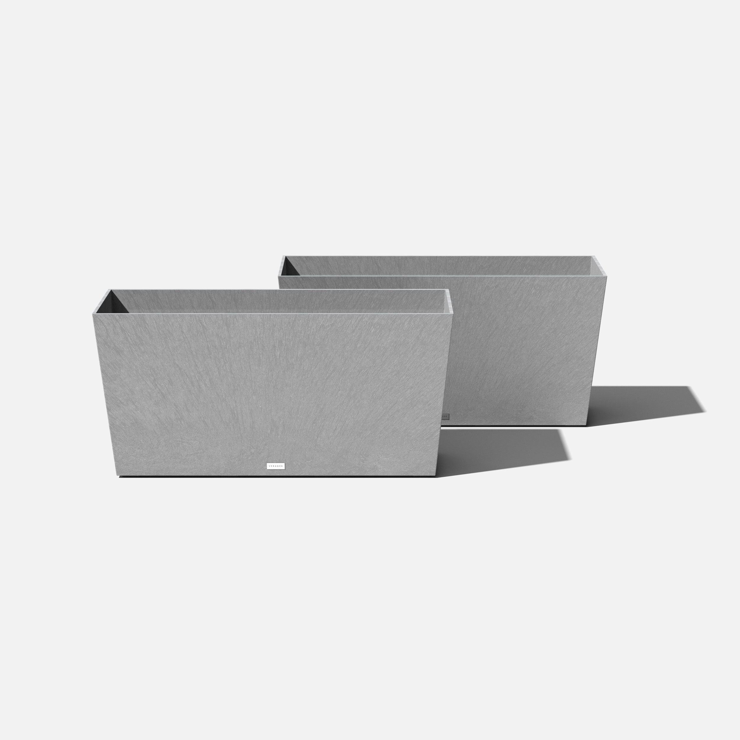 Veradek Pure Series Midori 39 inch Plastic Planter 2-Pack Gray