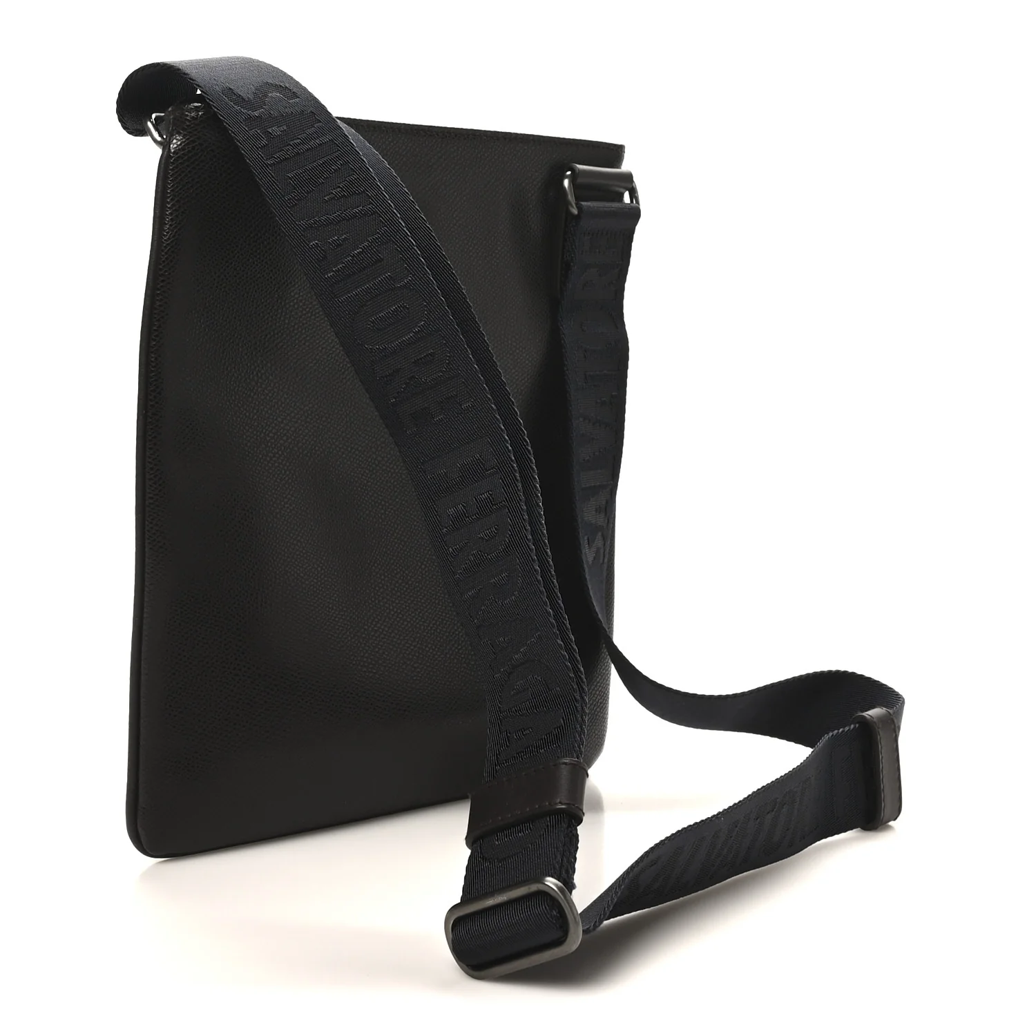 Stamped Calfskin Crossbody Bag Brown