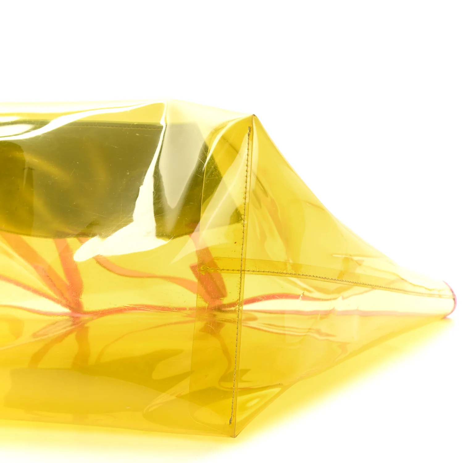 Vinyl Calfskin 90s Logo Tote Yellow