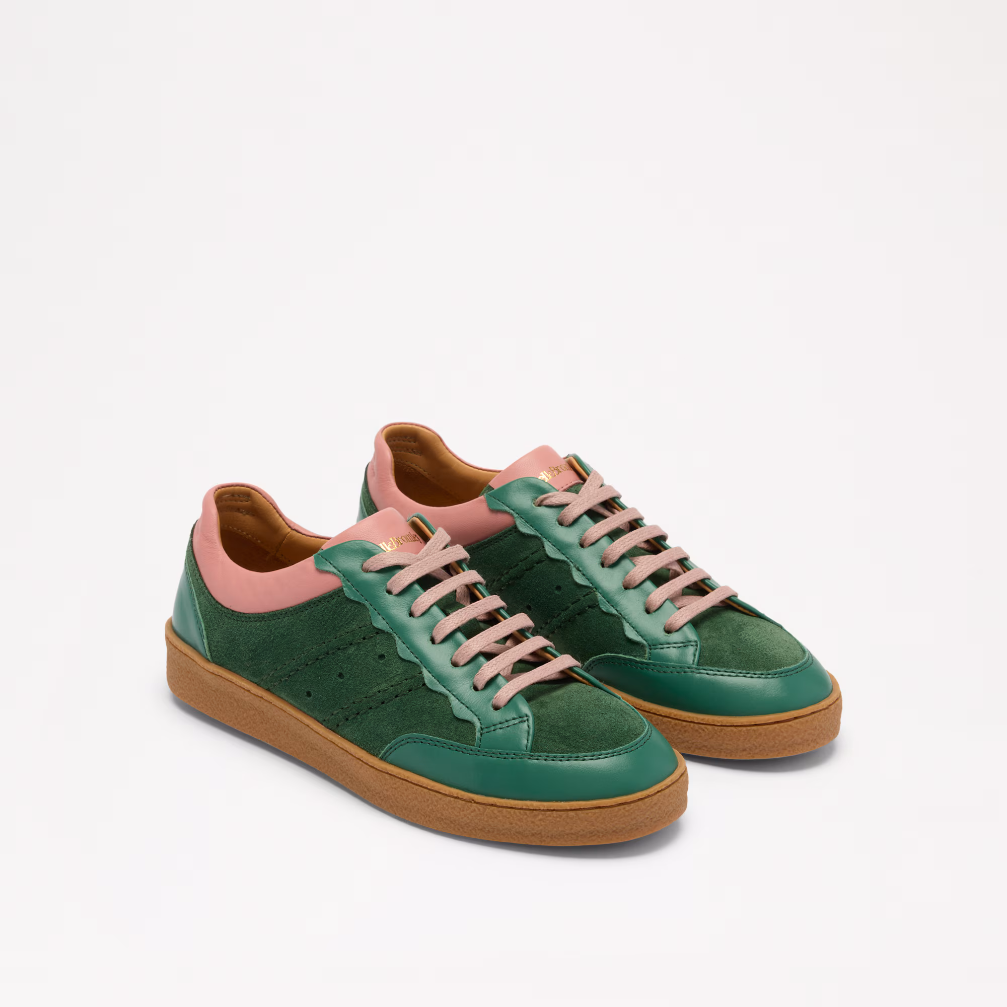 Roller<br>Scalloped Lace Up Trainer
