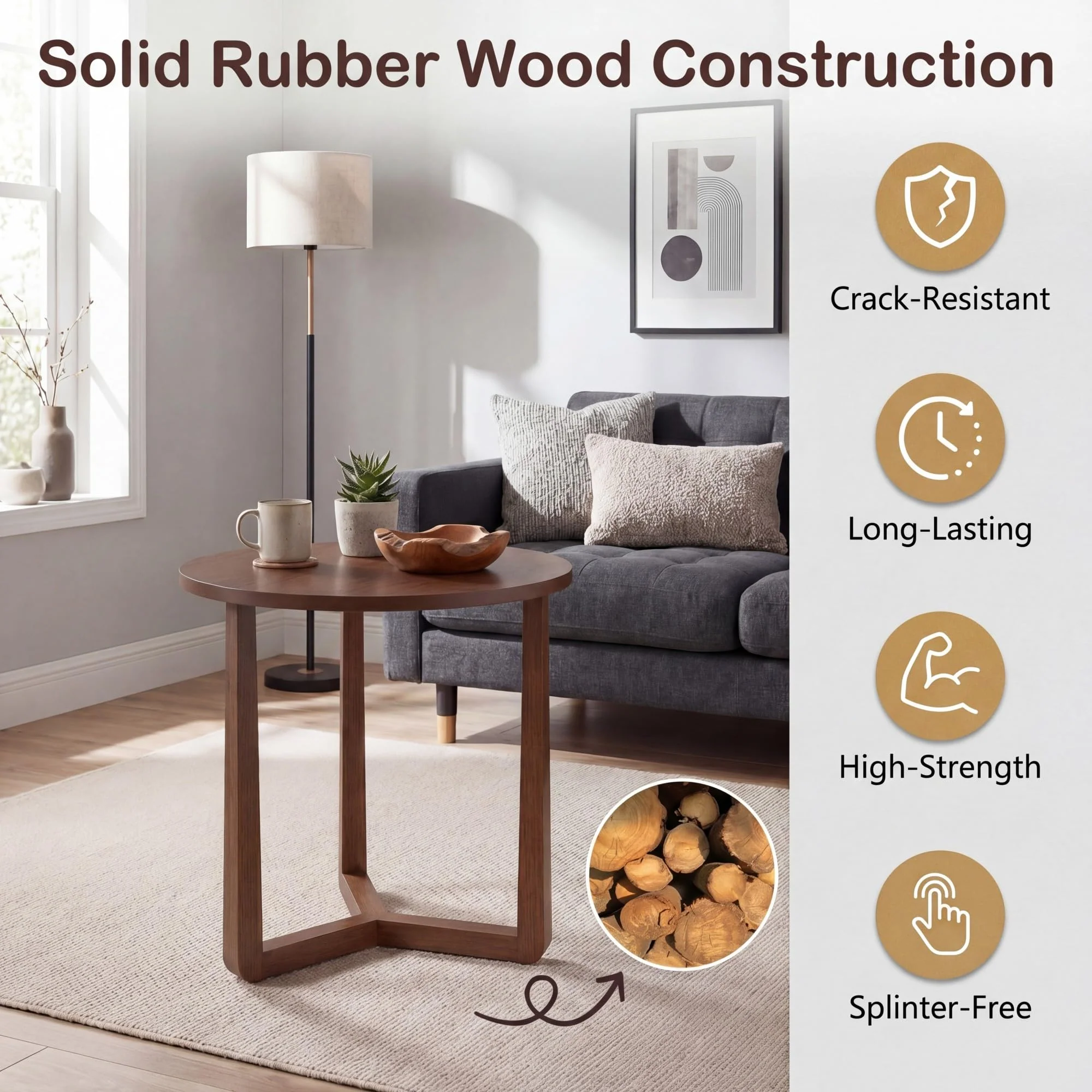 Tangkula Farmhouse Side Table | 22.5