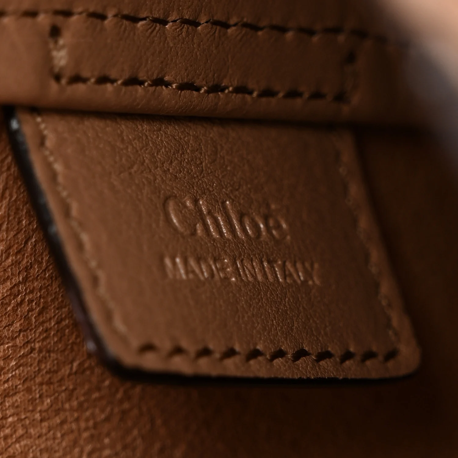 Grained Calfskin Small Spin Tote Woodrose