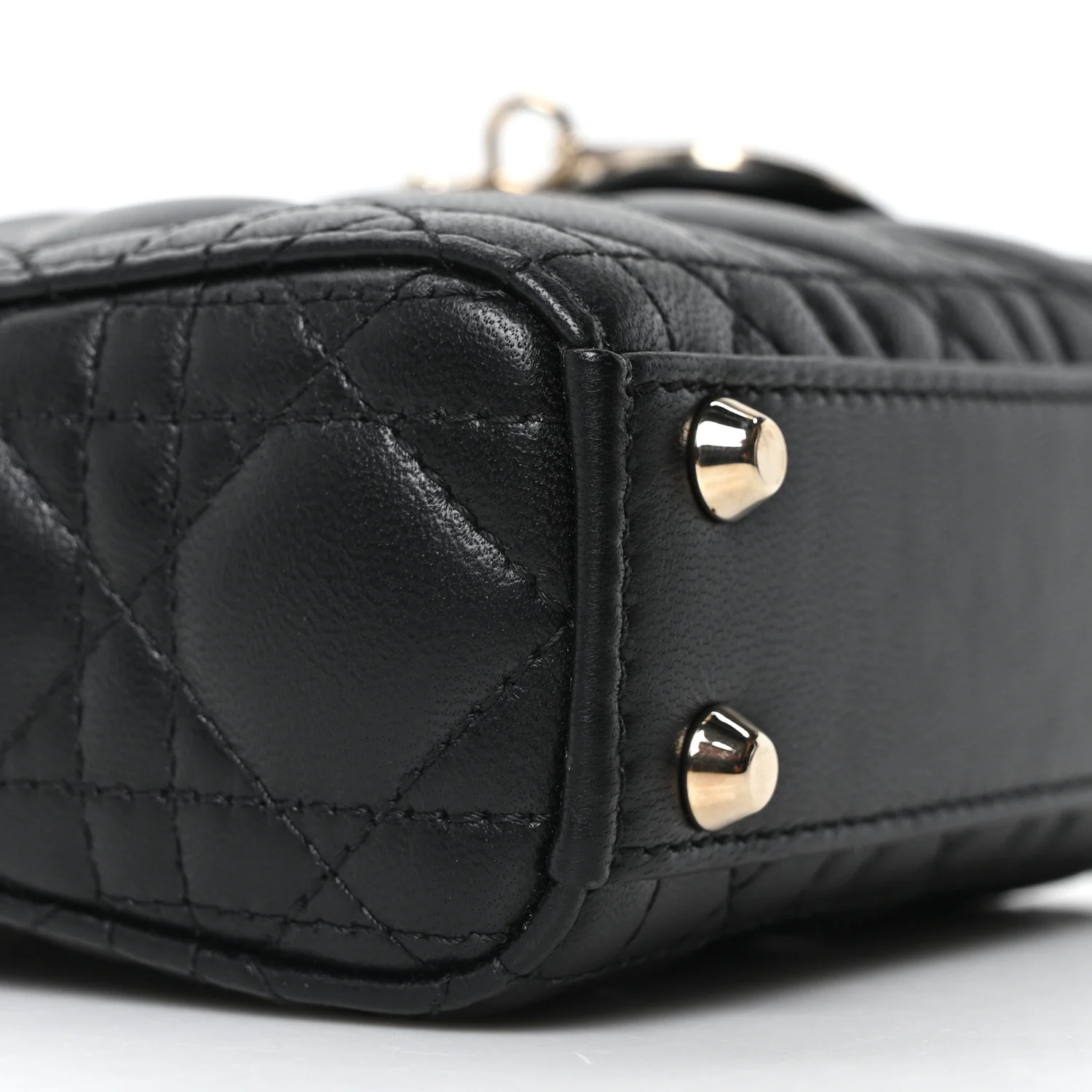 Lambskin Cannage Micro Lady Dior Black
