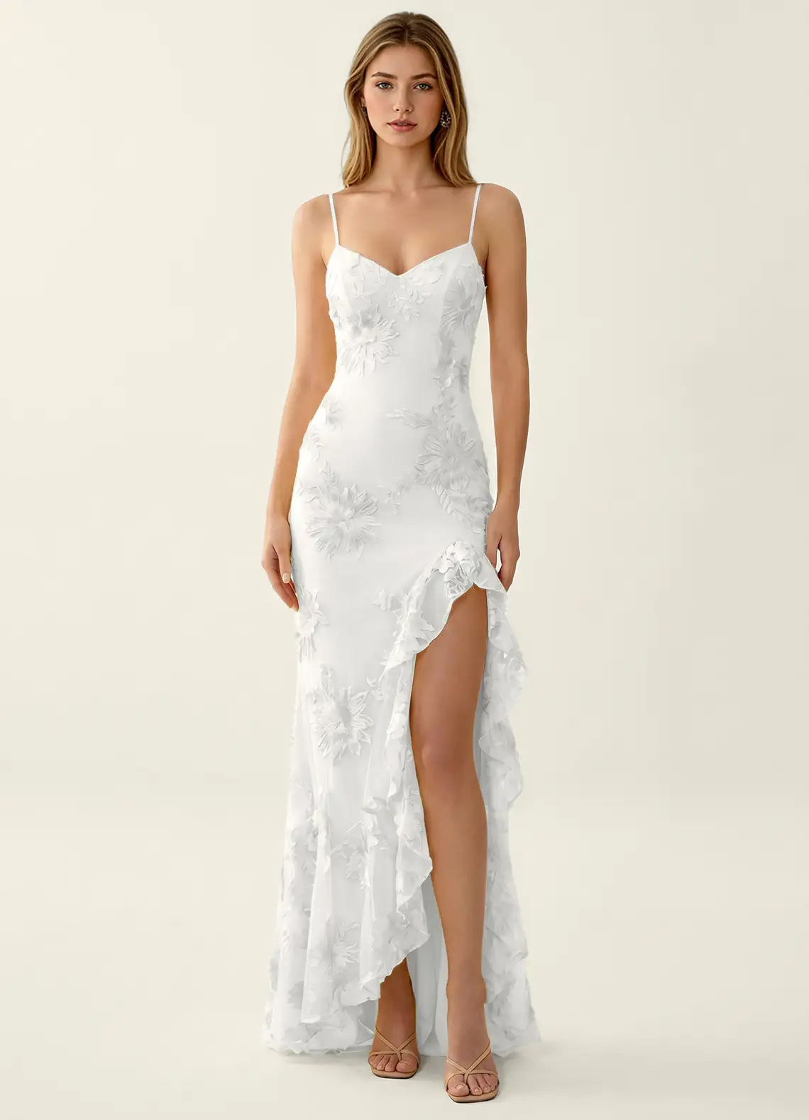 Ivelisse White Lace Sweetheart Mermaid Dress