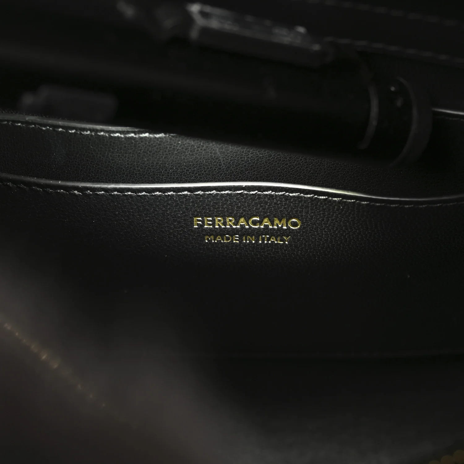 Calfskin Shearling Medium Hug Bag Black