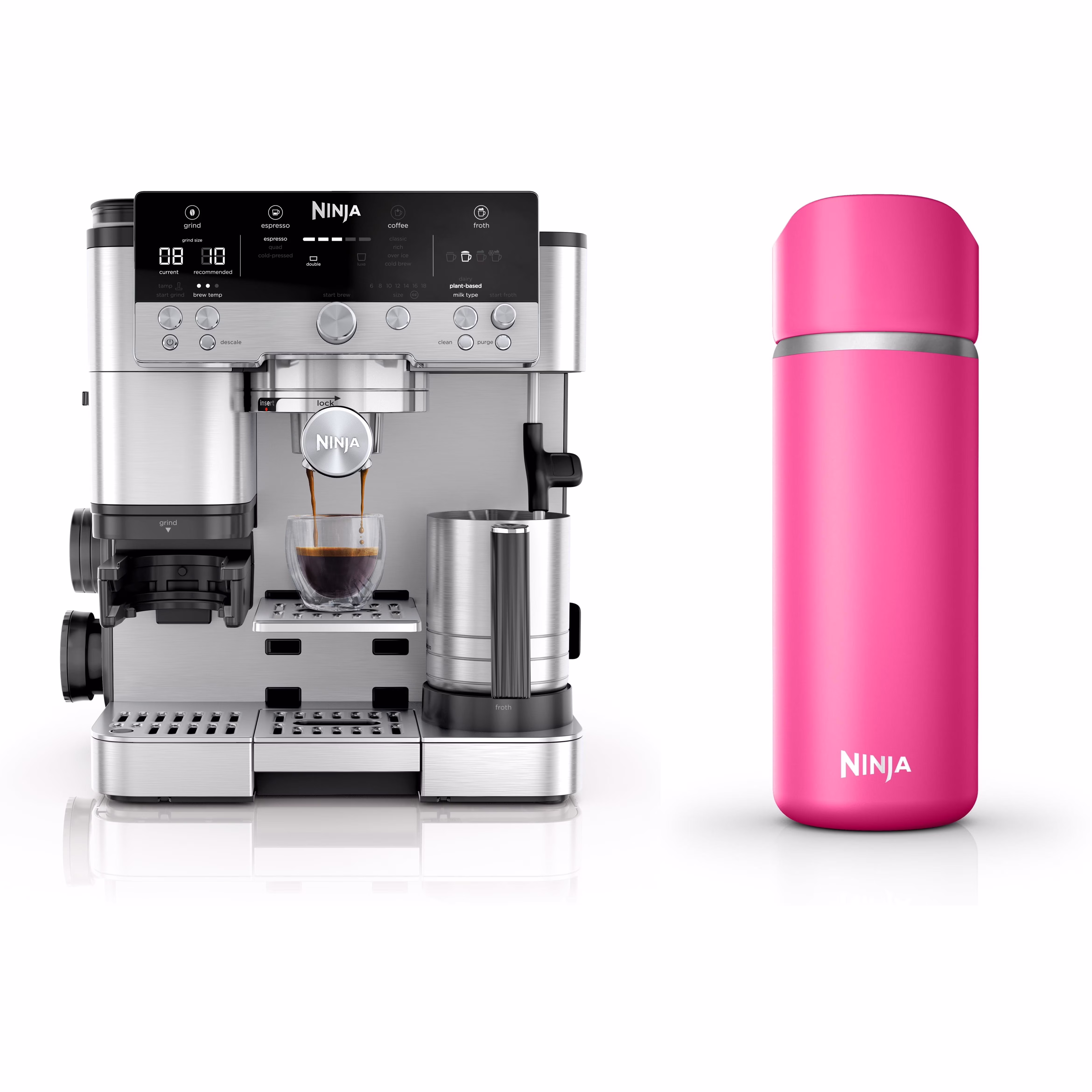 Luxe Cafe Premier Series, Stainless Steel Espresso Machine and Drip Coffee Maker with integrated Coffee Grinder and Milk Frother, ES601(Machine Only) - Image 4