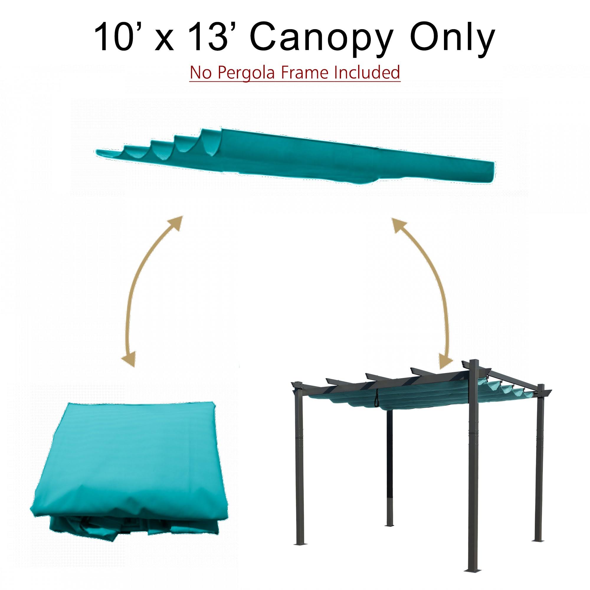 Kozyard Morgan Outdoor 10'x13' Pergola Sun Shade Canopy (4 Color Options) Blue