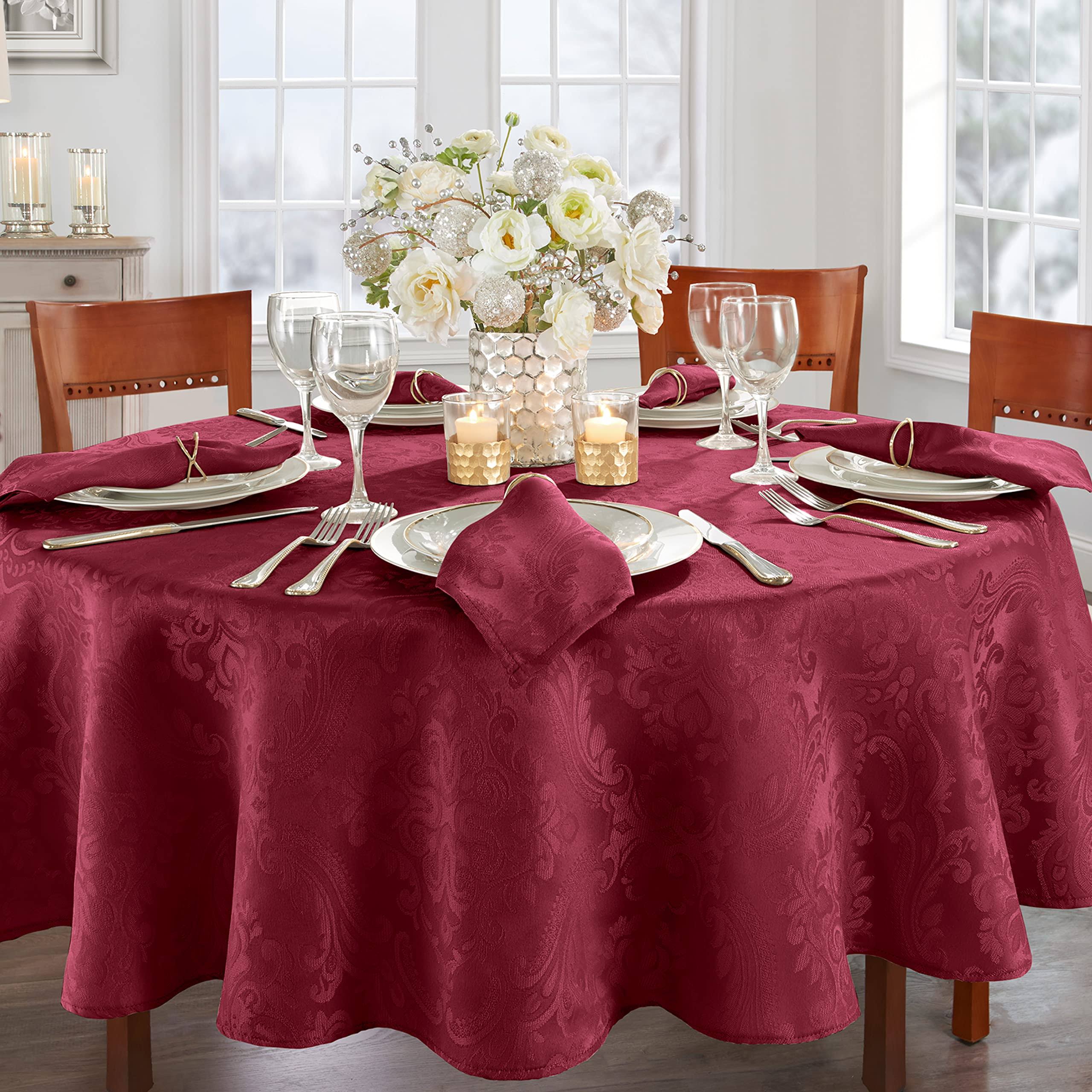 Elrene Caiden Elegance Damask Tablecloth - 90