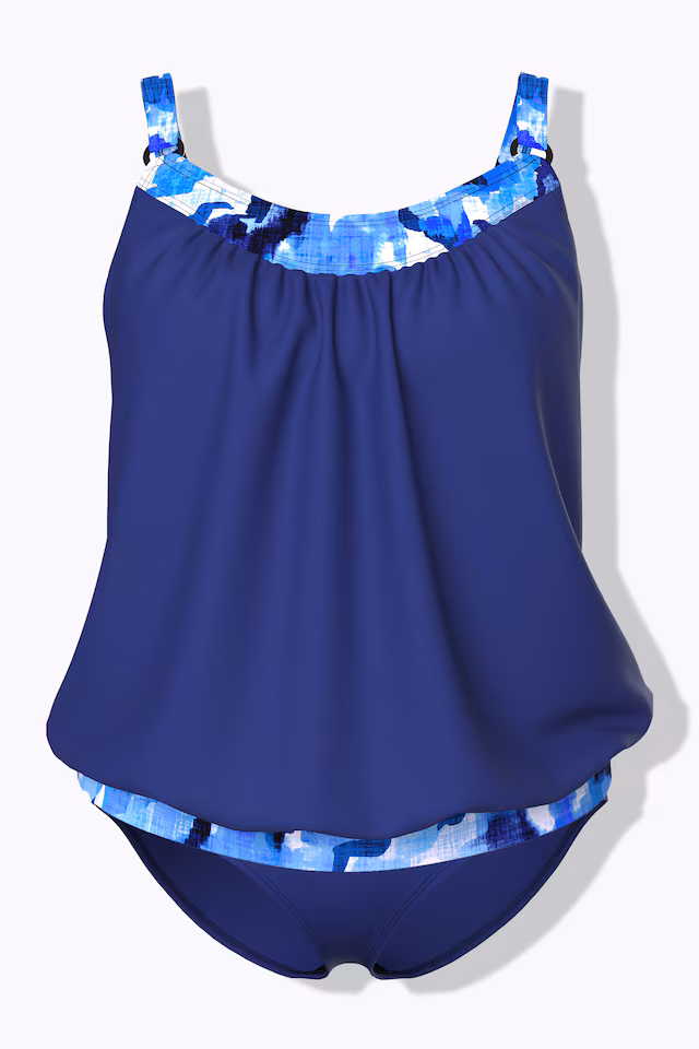 Elastic Hem Tankini Set
