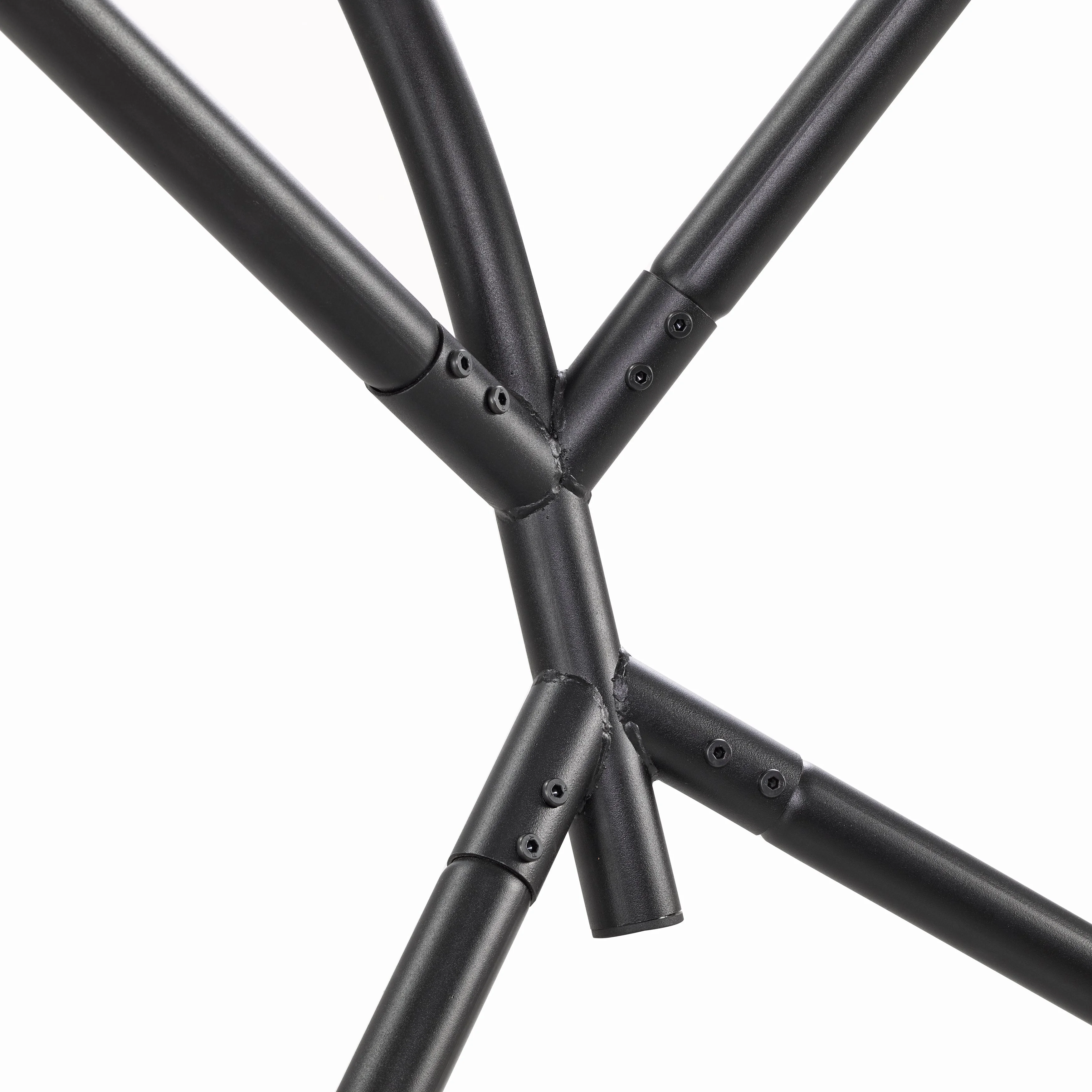 Single Person Egg Swing Chair Powder-Coated Iron Stand in Black and Steel Chains with Removable Cushions Summit Collection in Charcoal(Charcoal) - Image 10