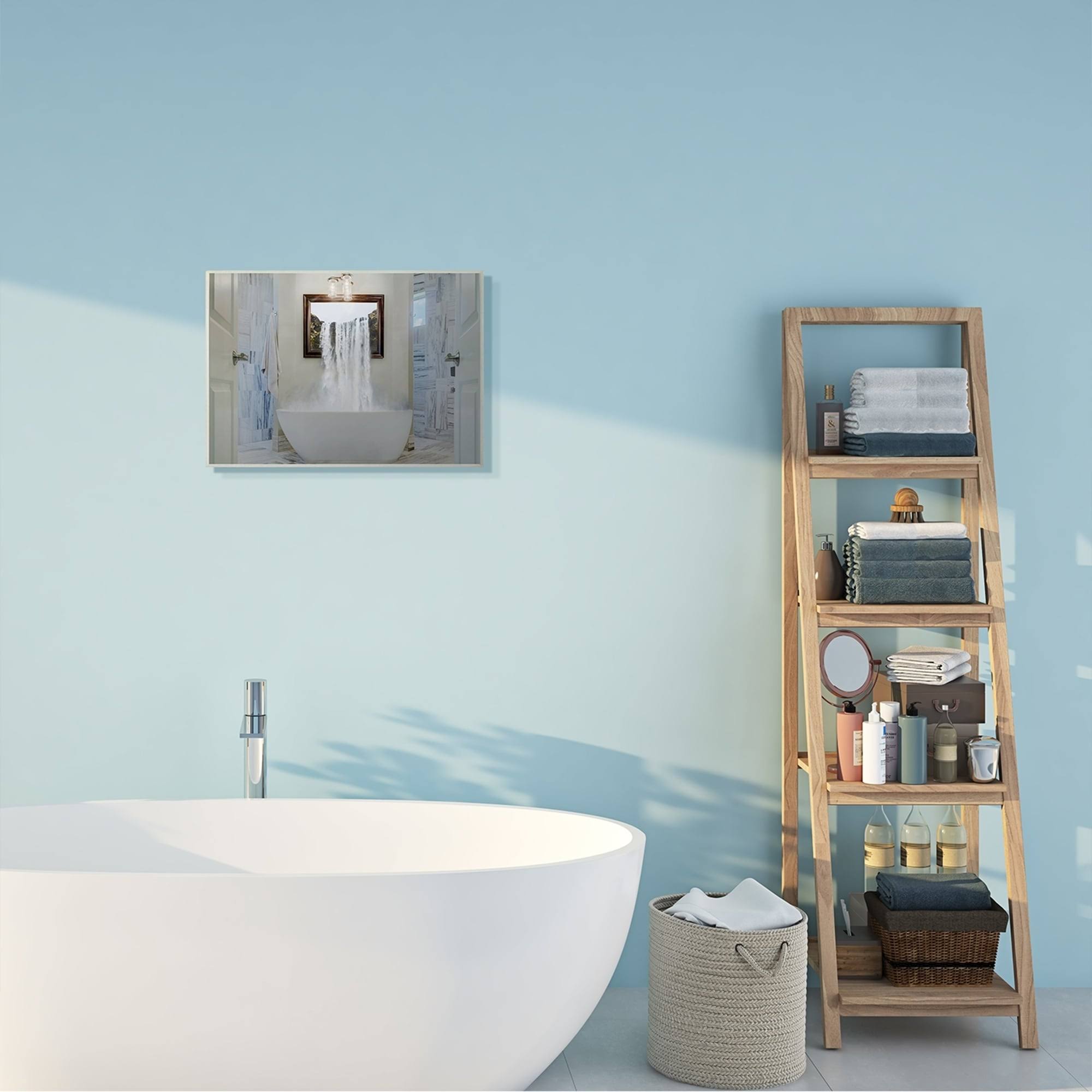 Stupell Industries Bathtub Waterfall Abstract Bathroom Photograph, Design by Milli Villa Art, 13 x 19, Wall Plaque