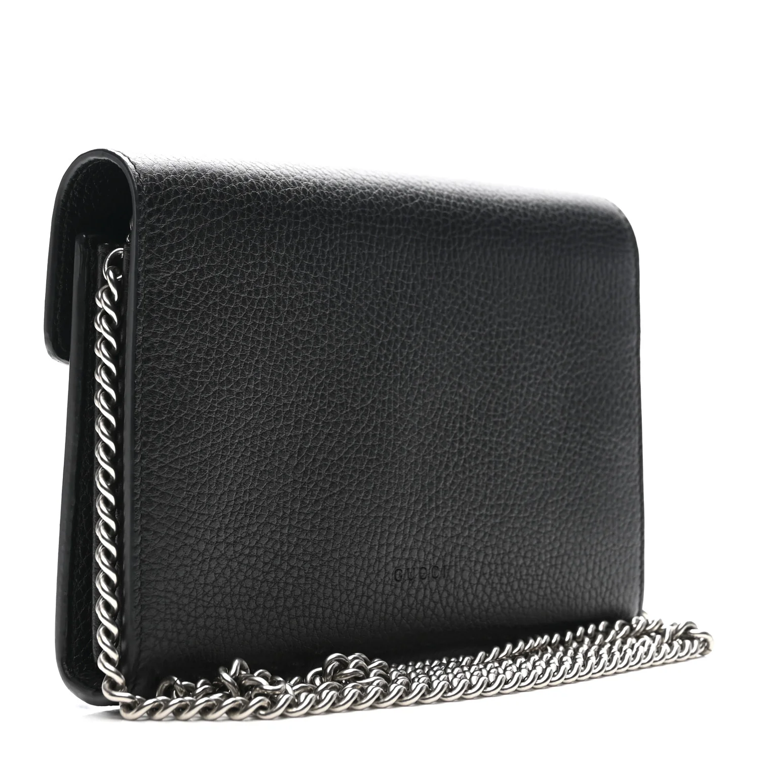 Calfskin Mini Dionysus Chain Wallet Black