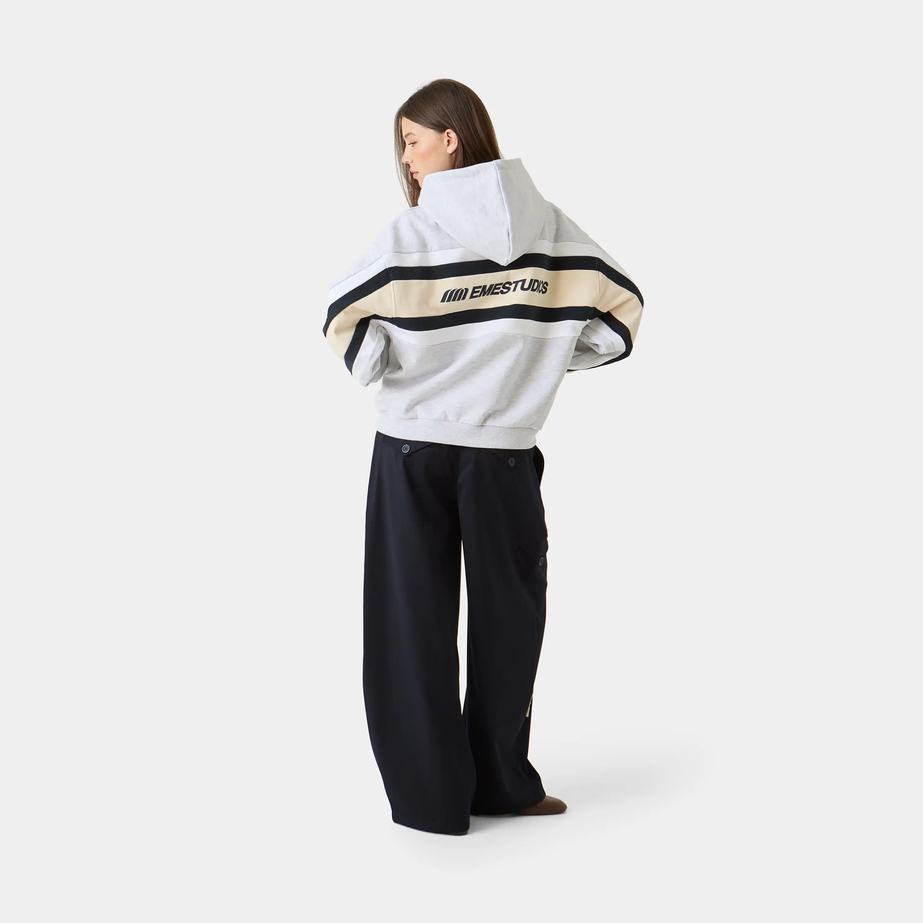 Vanguard Heather Grey Oversized Hoodie